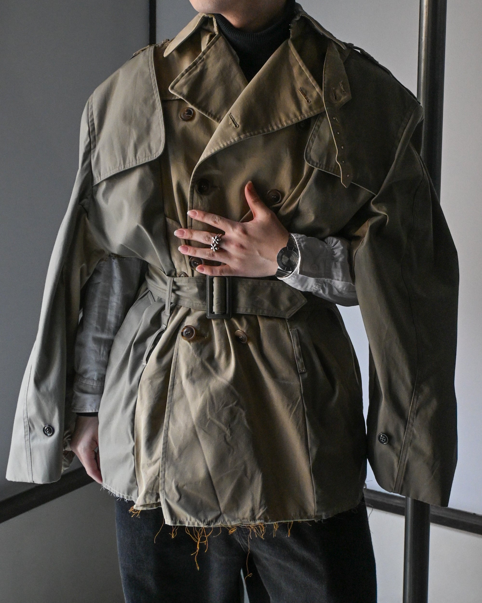 ID26-001-02-F / rebuild trench jacket【A】