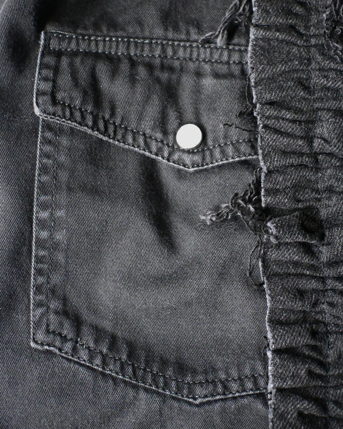 ID26-014-07-F / denim frill shirt【A】