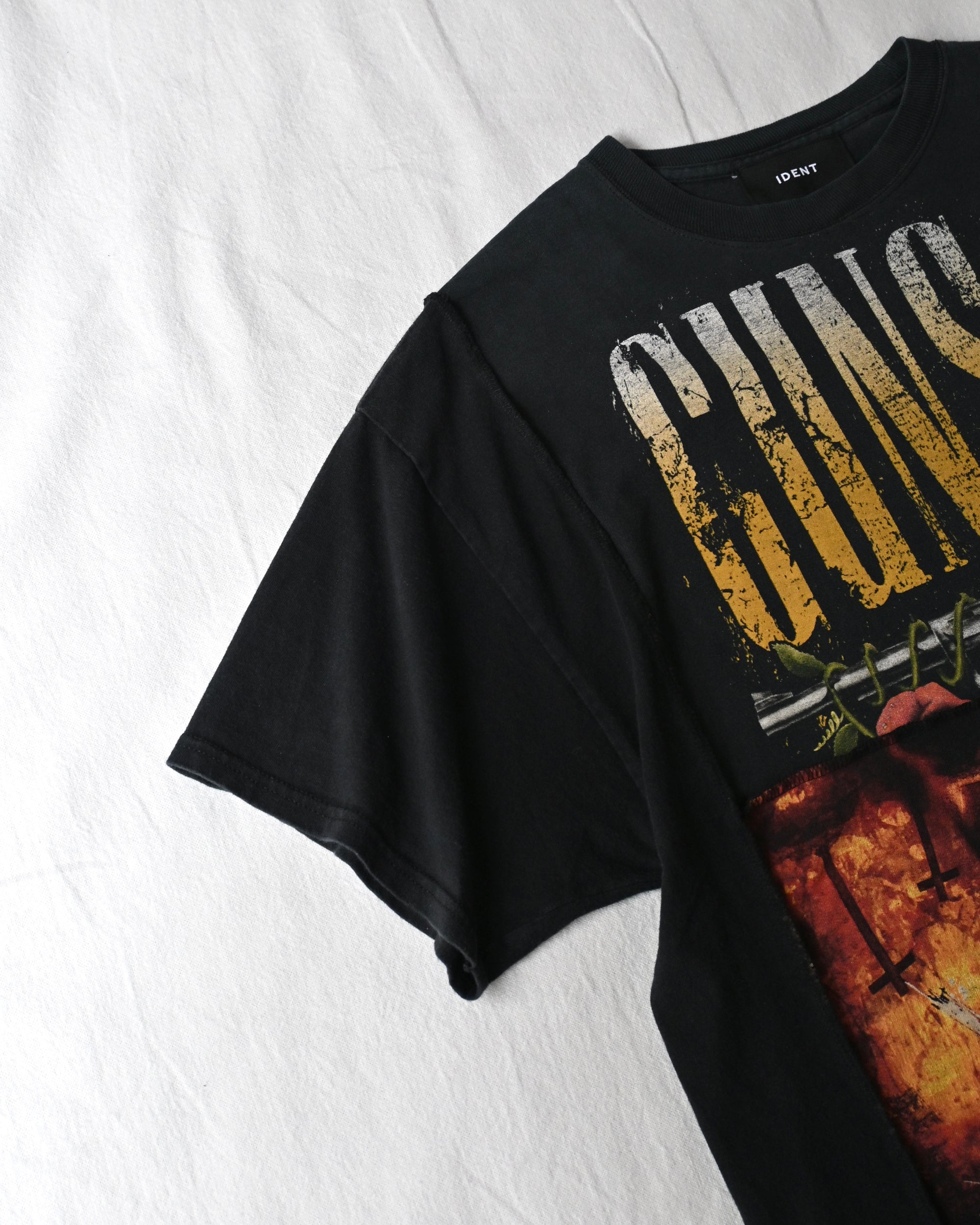 ID26-028-F / mirrored band tee【B】