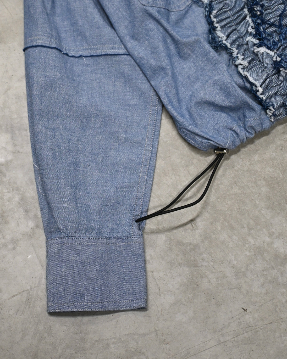 ID26-014-04–F / denim frill shirt【C】
