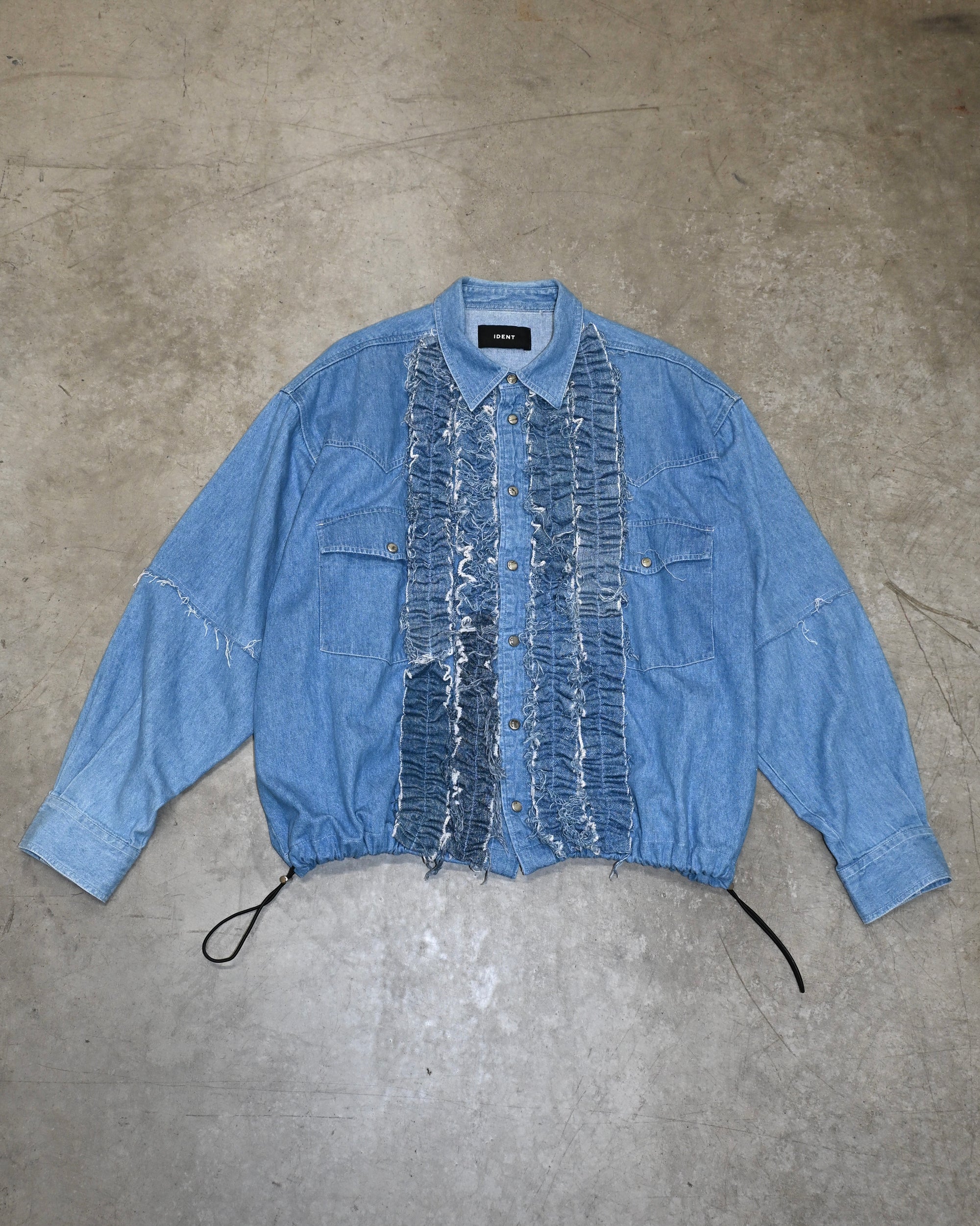ID26-014-03-F / denim frill shirt 【B】