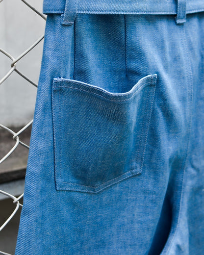 【残り1枚】UE-004 / rigid denim hakama pant