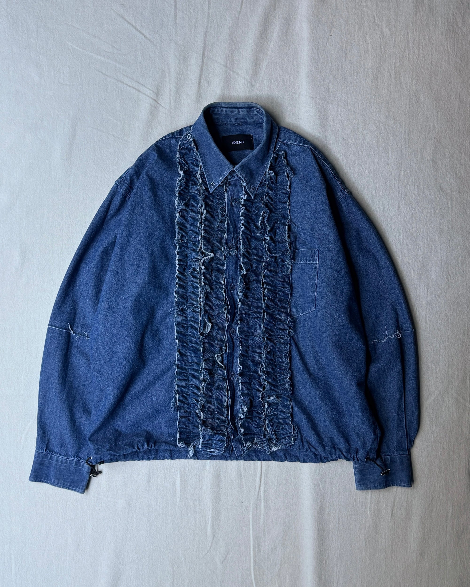 ID25-001-01-F / denim frill shirt【A】