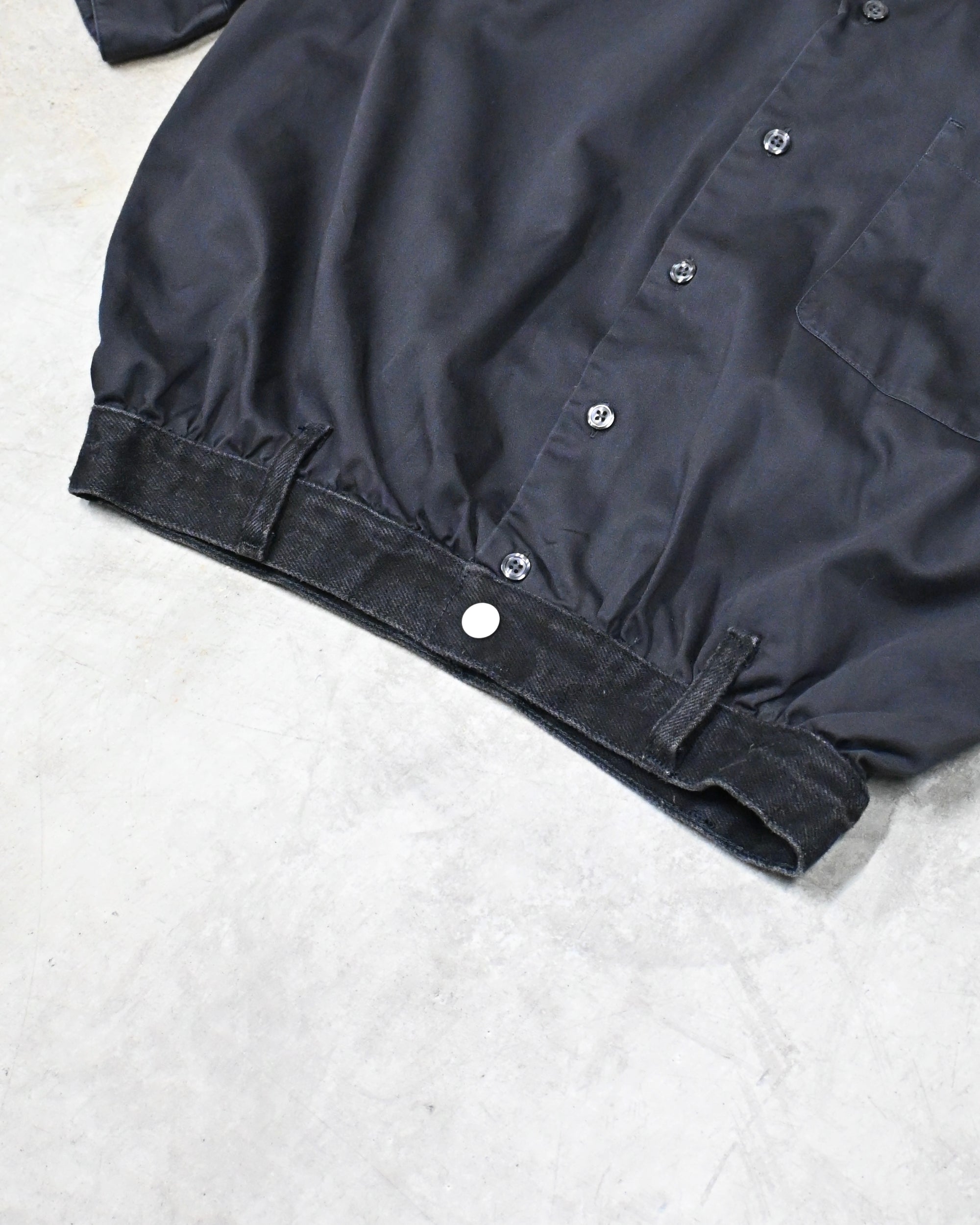 ID26-036-L / denim waist short sleeve shirt【B】