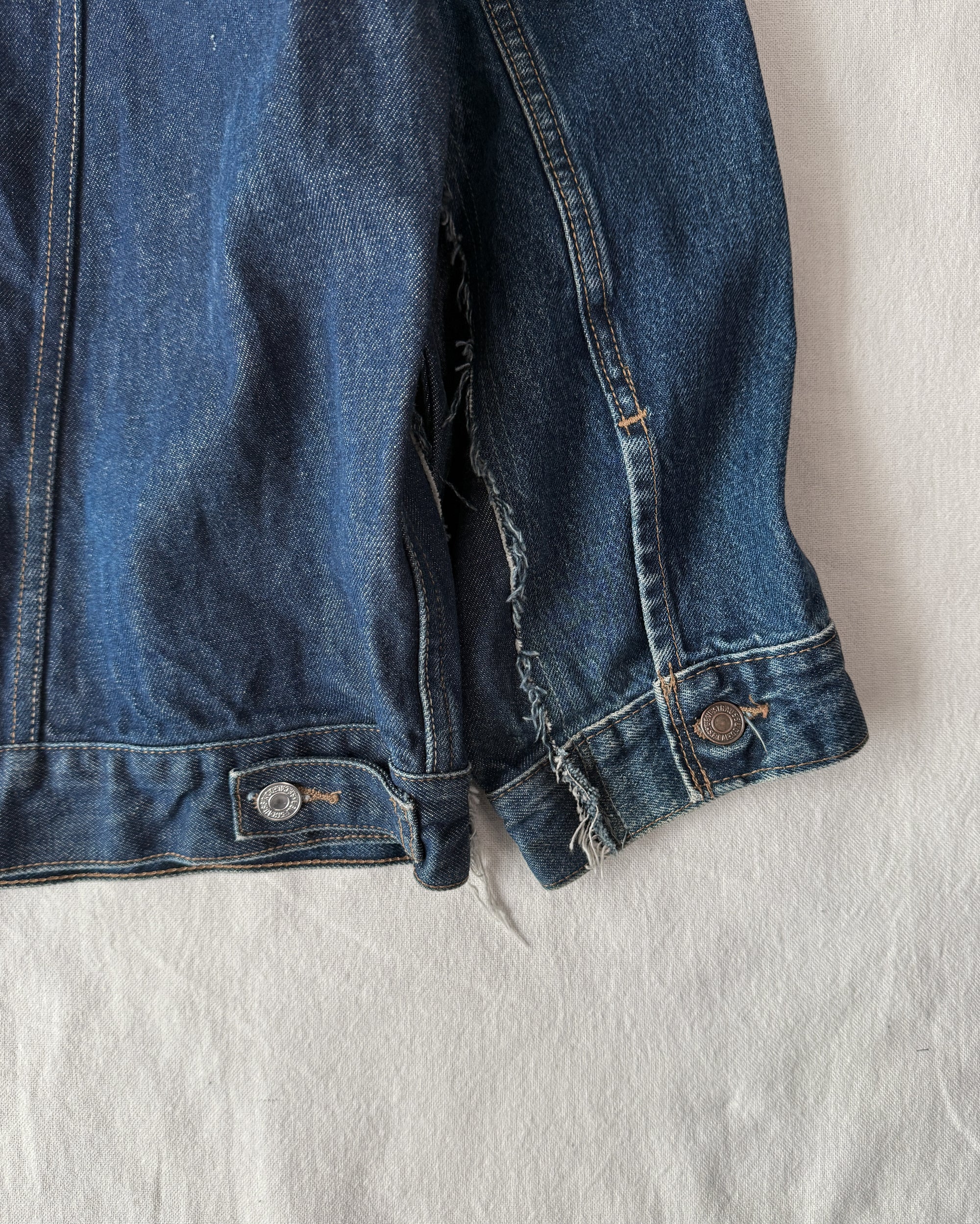 ID26-007-01-F / fake layered denim jacket【A】