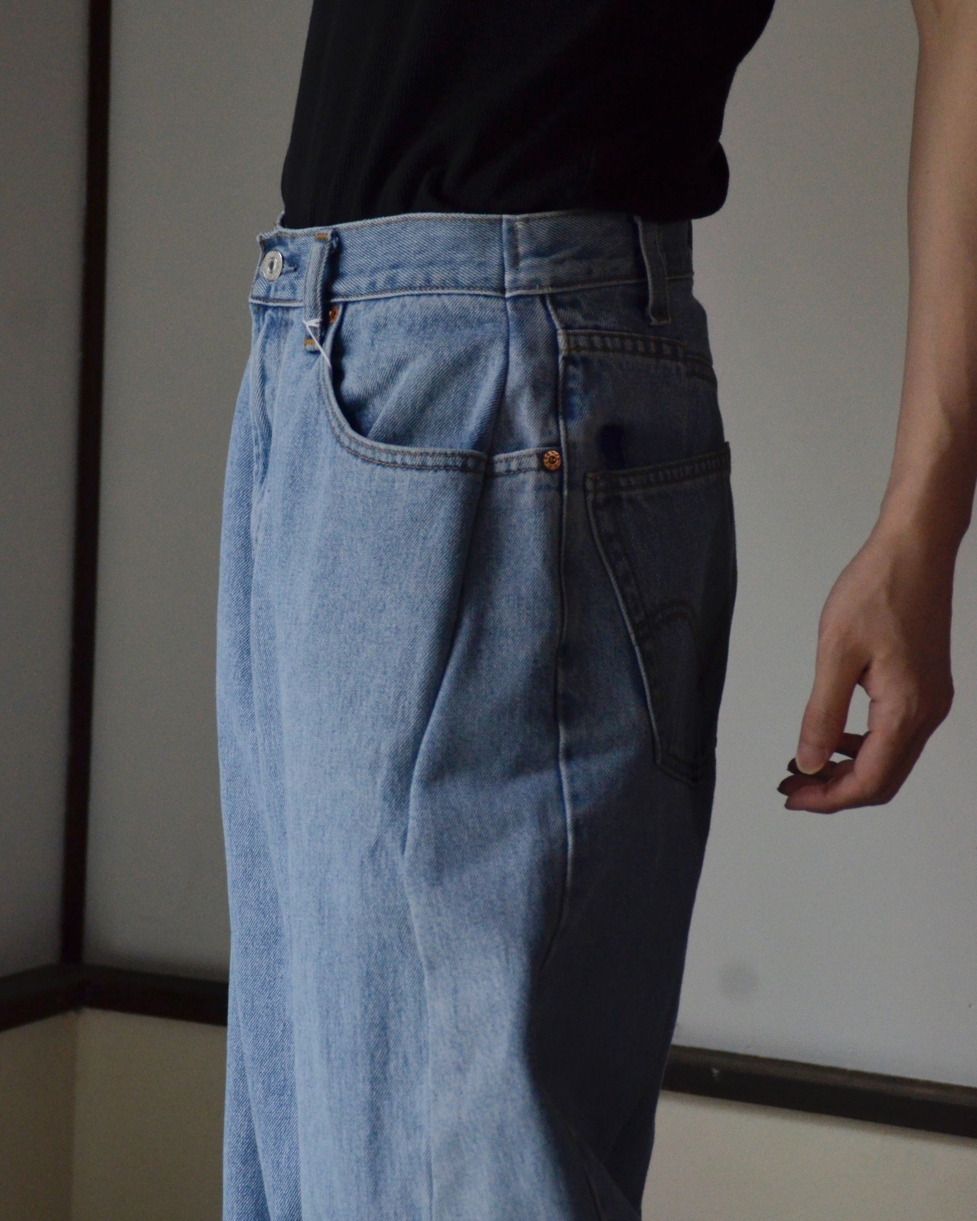 RE-010-18 / curve buggy denim【D】