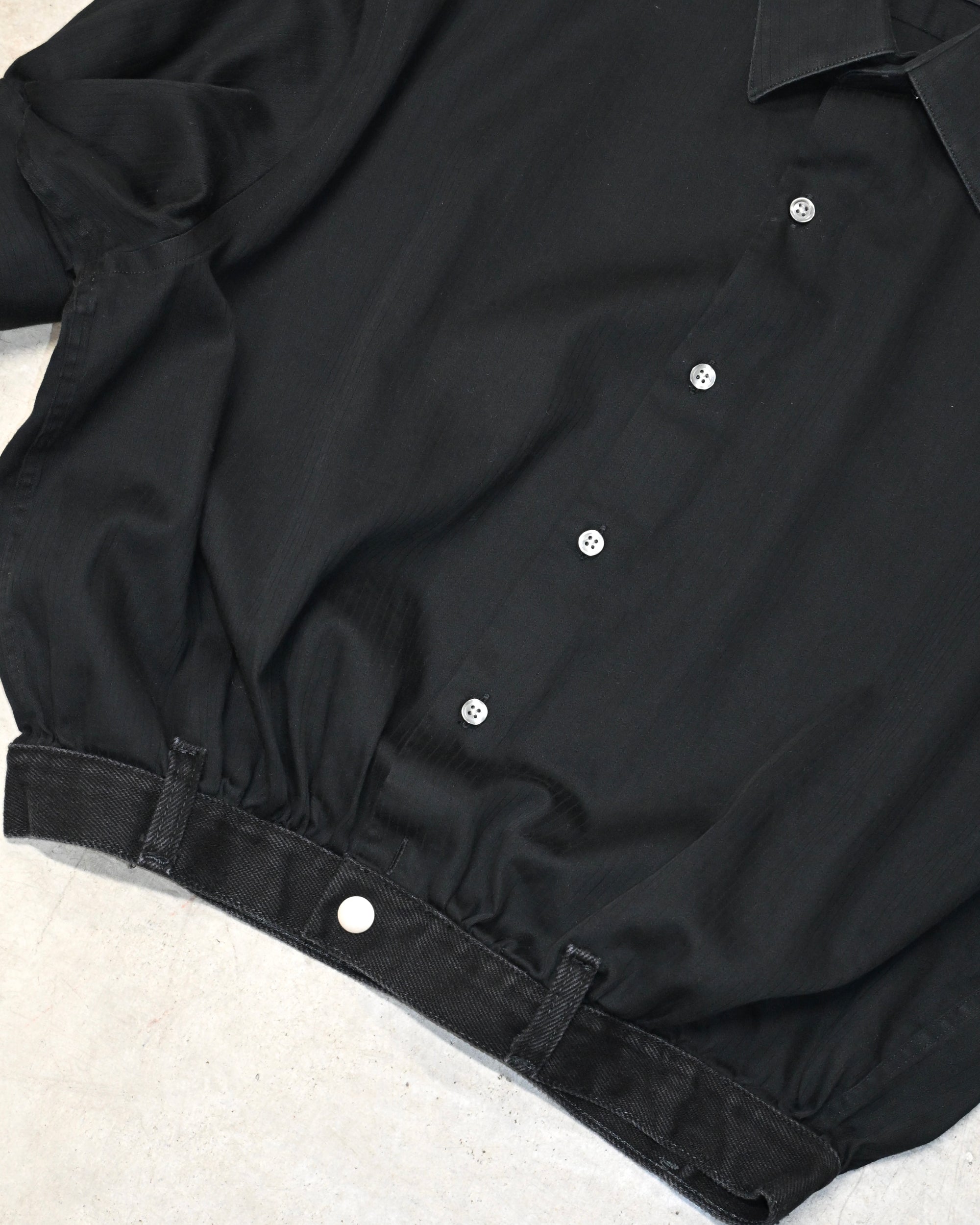 ID26-036-01-L / denim waist short sleeve shirt【A】