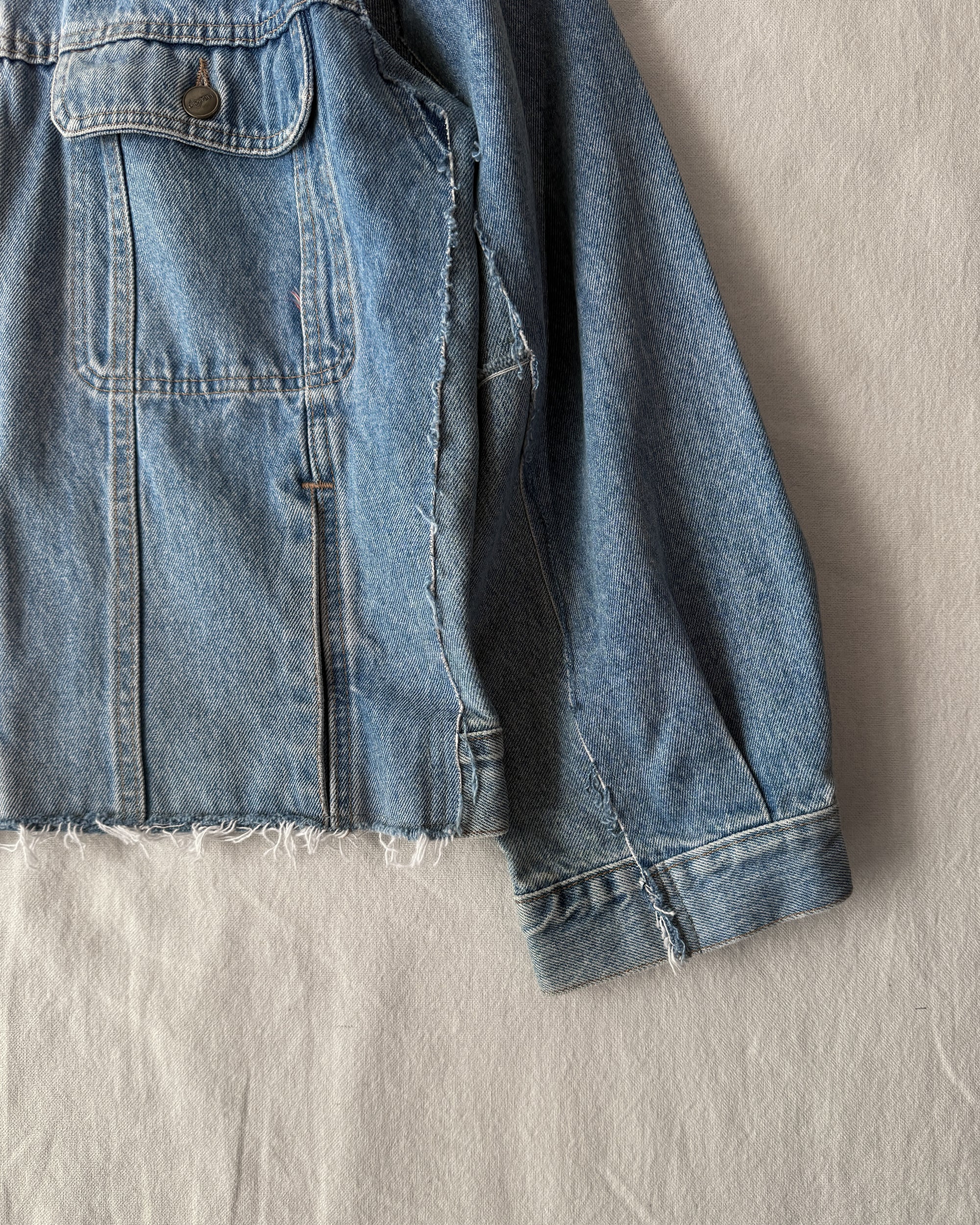 ID26-007-01-F / fake layered denim jacket【B】