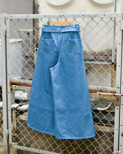 【残り1枚】UE-004 / rigid denim hakama pant