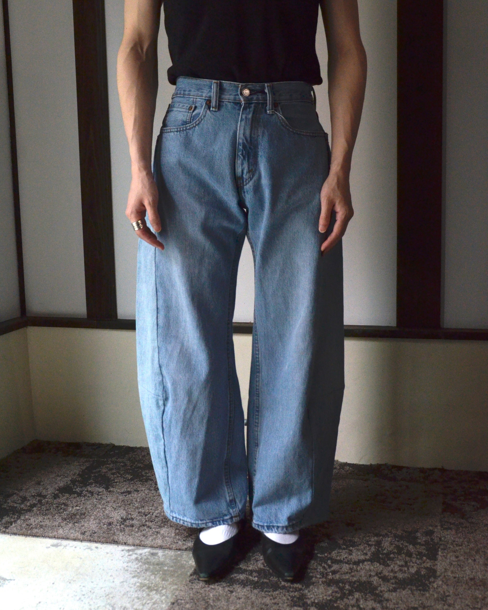 RE-010-15 / curve buggy denim【B】