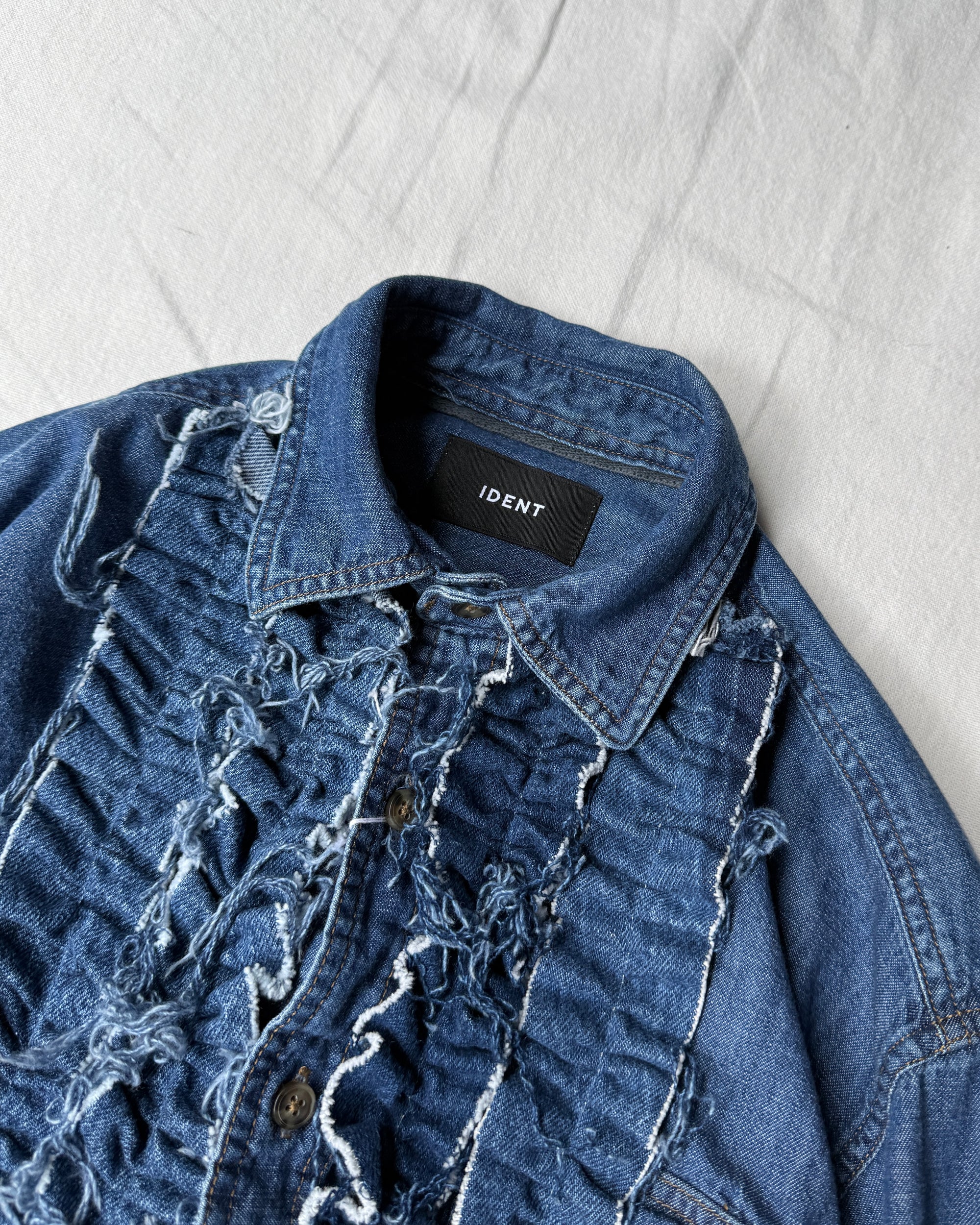 ID25-001-01-F / denim frill shirt【D】