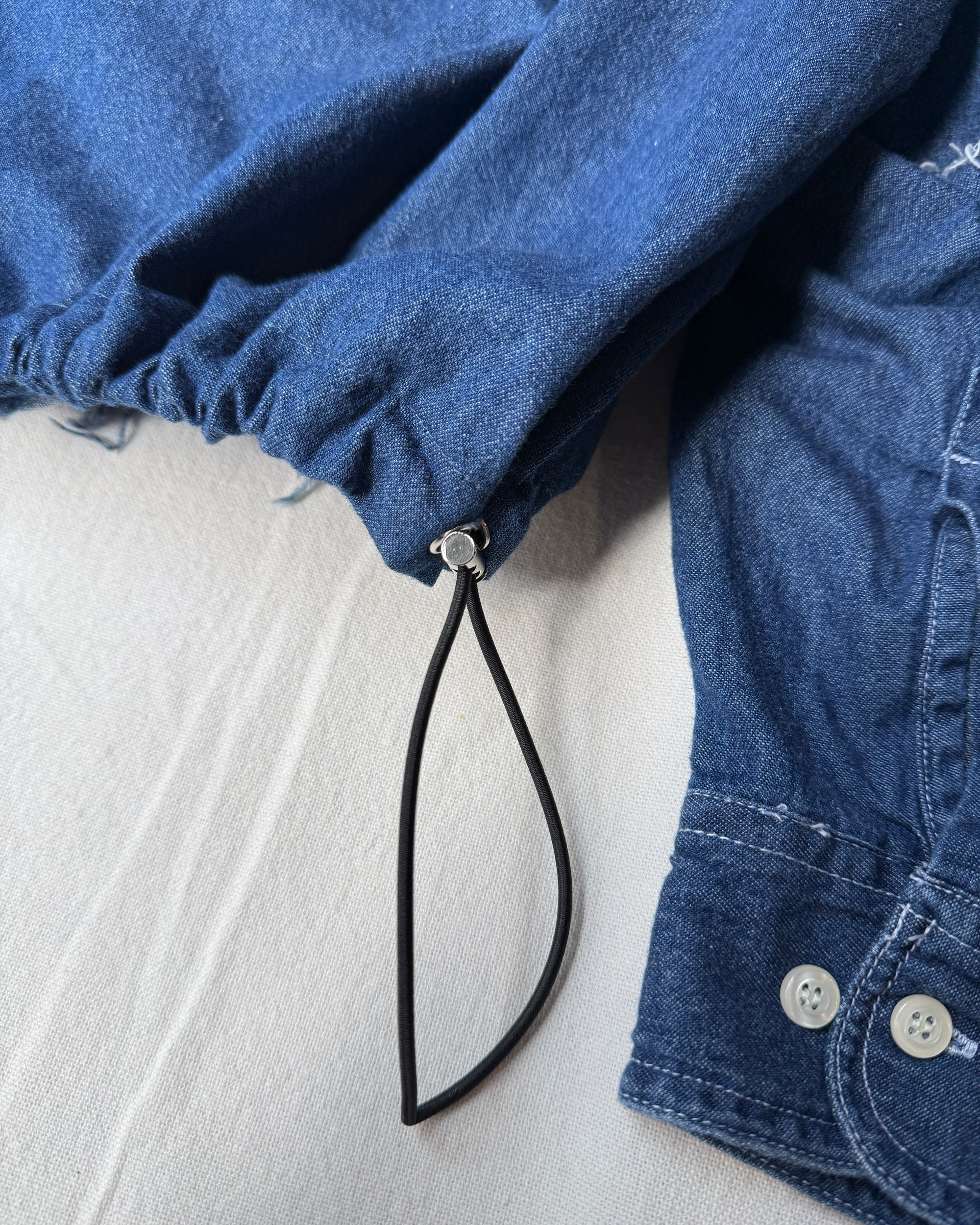 ID25-001-01-F / denim frill shirt【B】