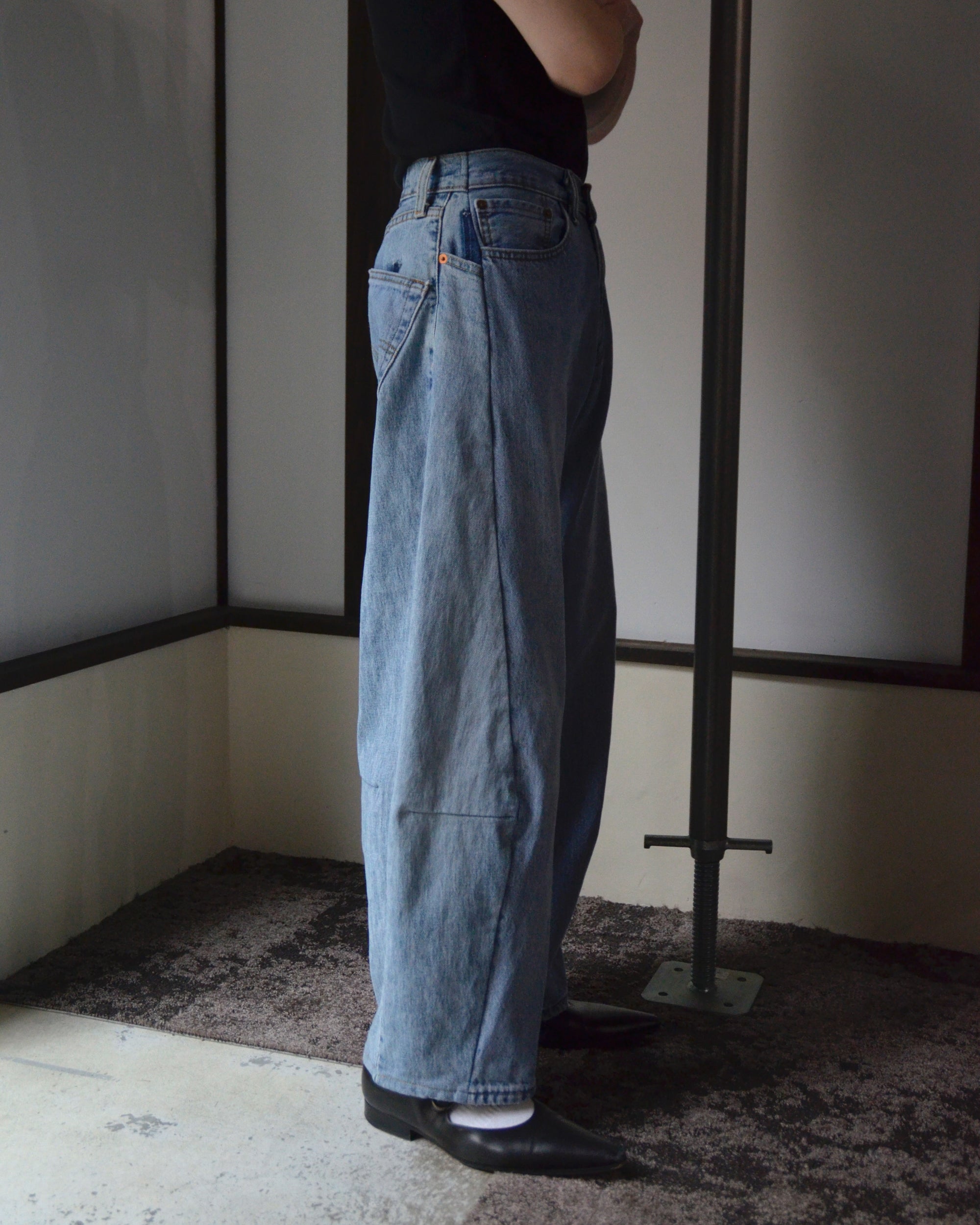 RE-010-15 / curve buggy denim【B】