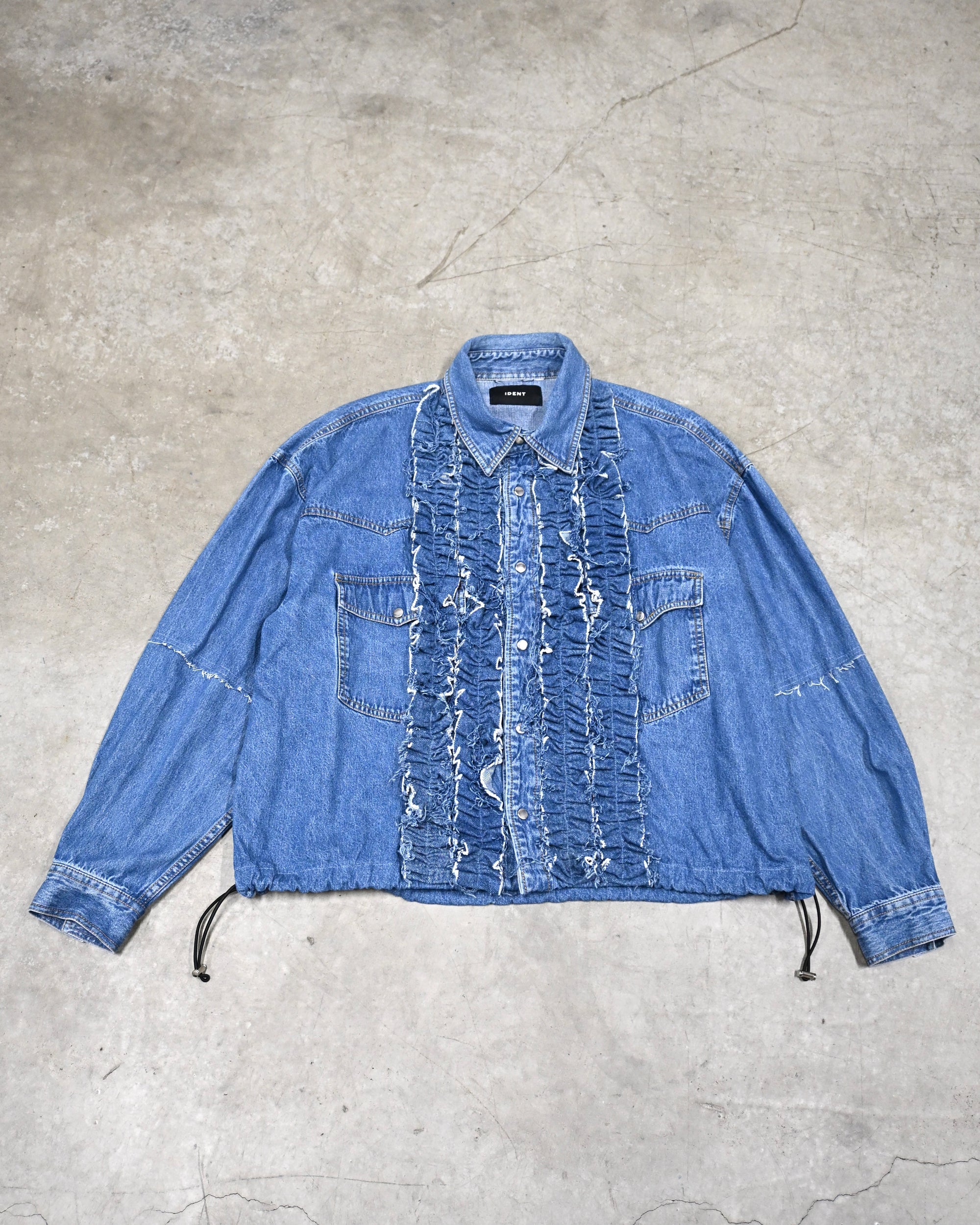 ID26-014-04-F / denim frill shirt 【A】