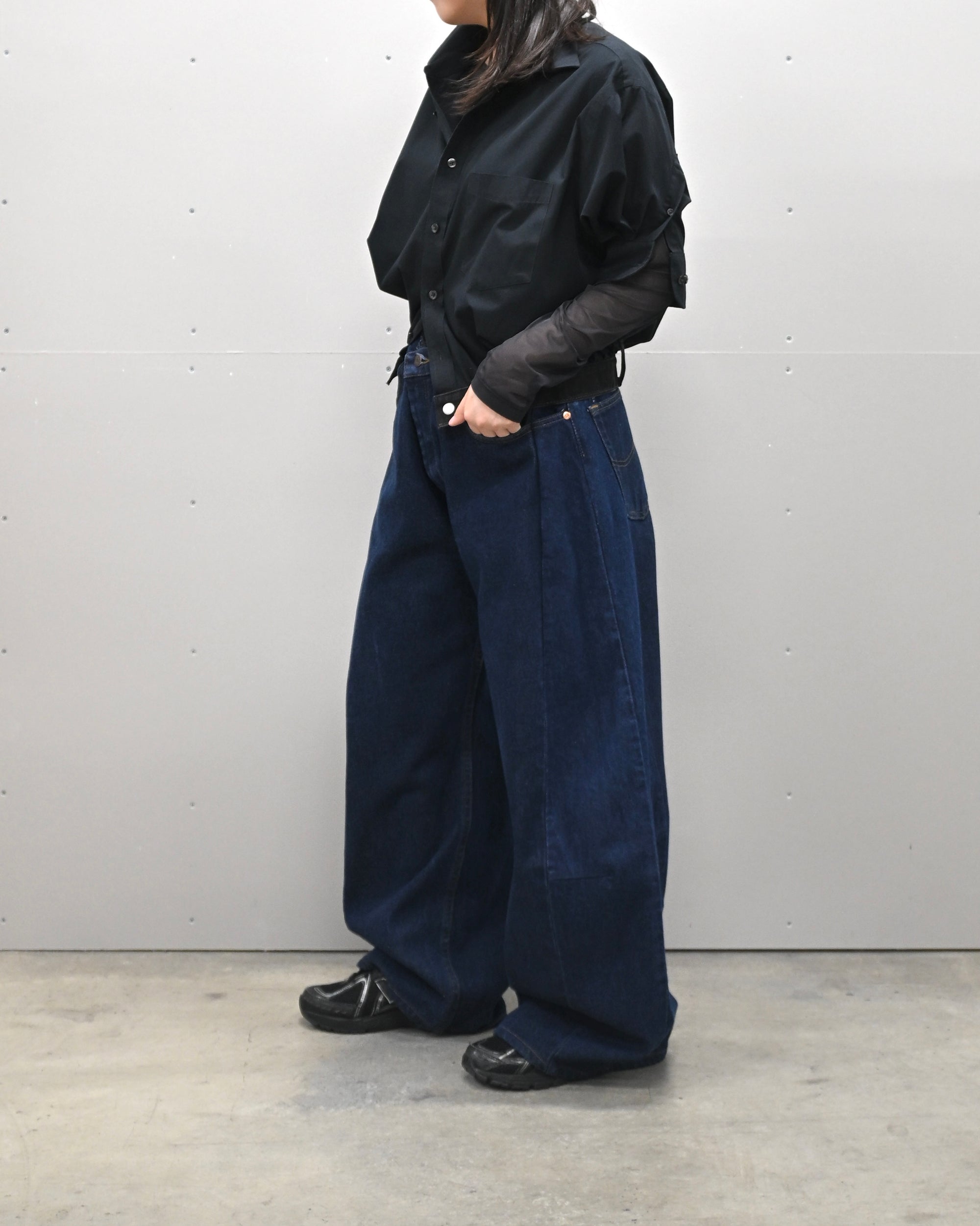 ID-001-14-L / curve buggy denim 【A】