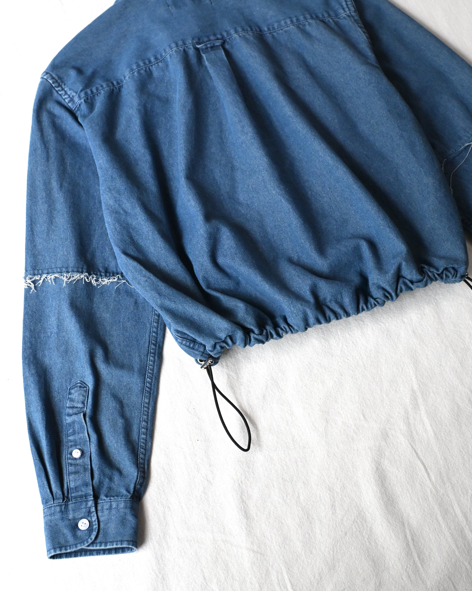 ID26-014-01-F / denim frill shirt 【A】