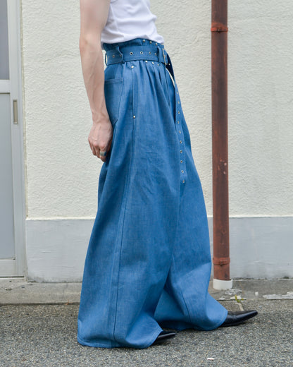 【残り1枚】UE-004 / rigid denim hakama pant