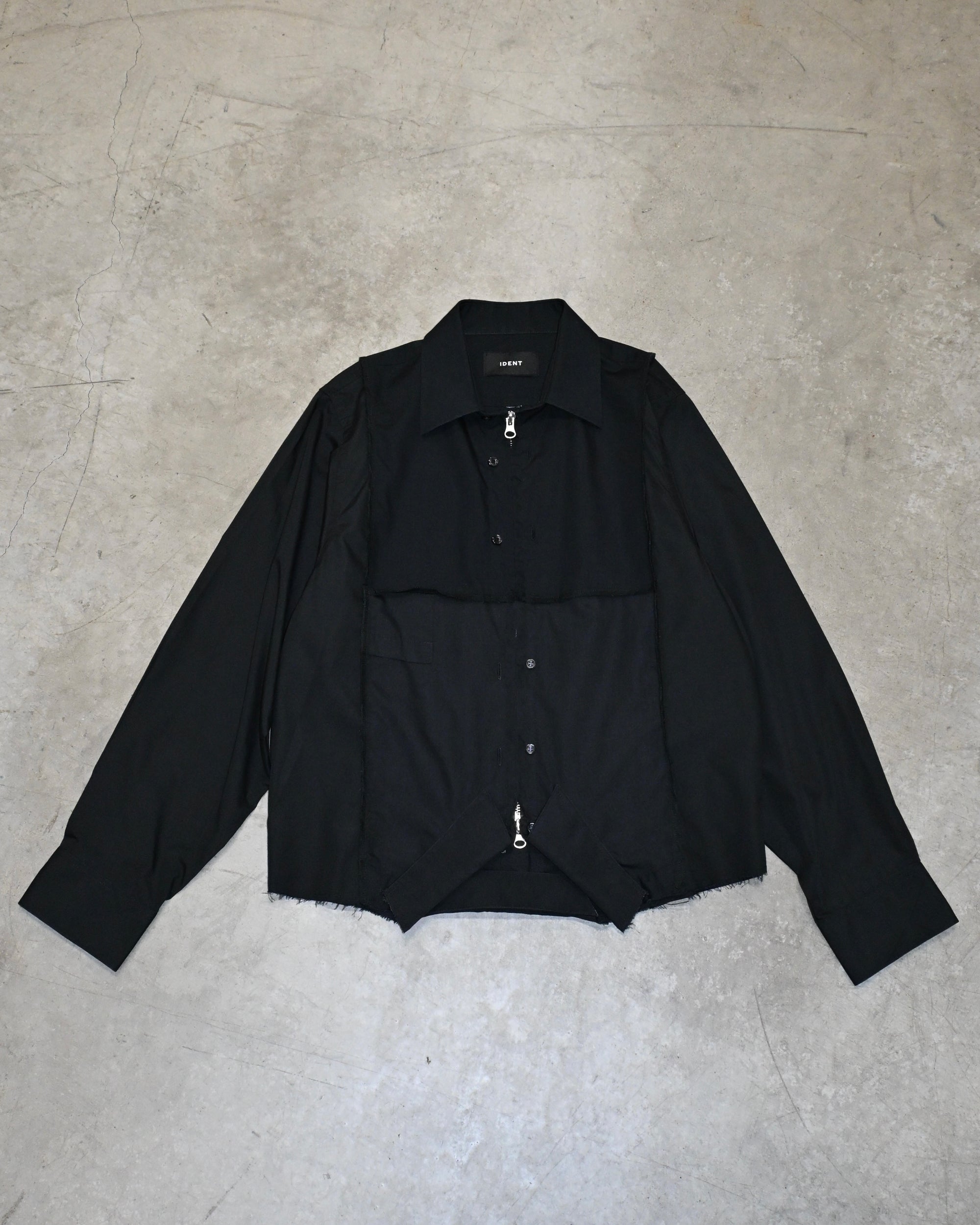 ID26-019-02-F / mirrored zip shirt 【C】