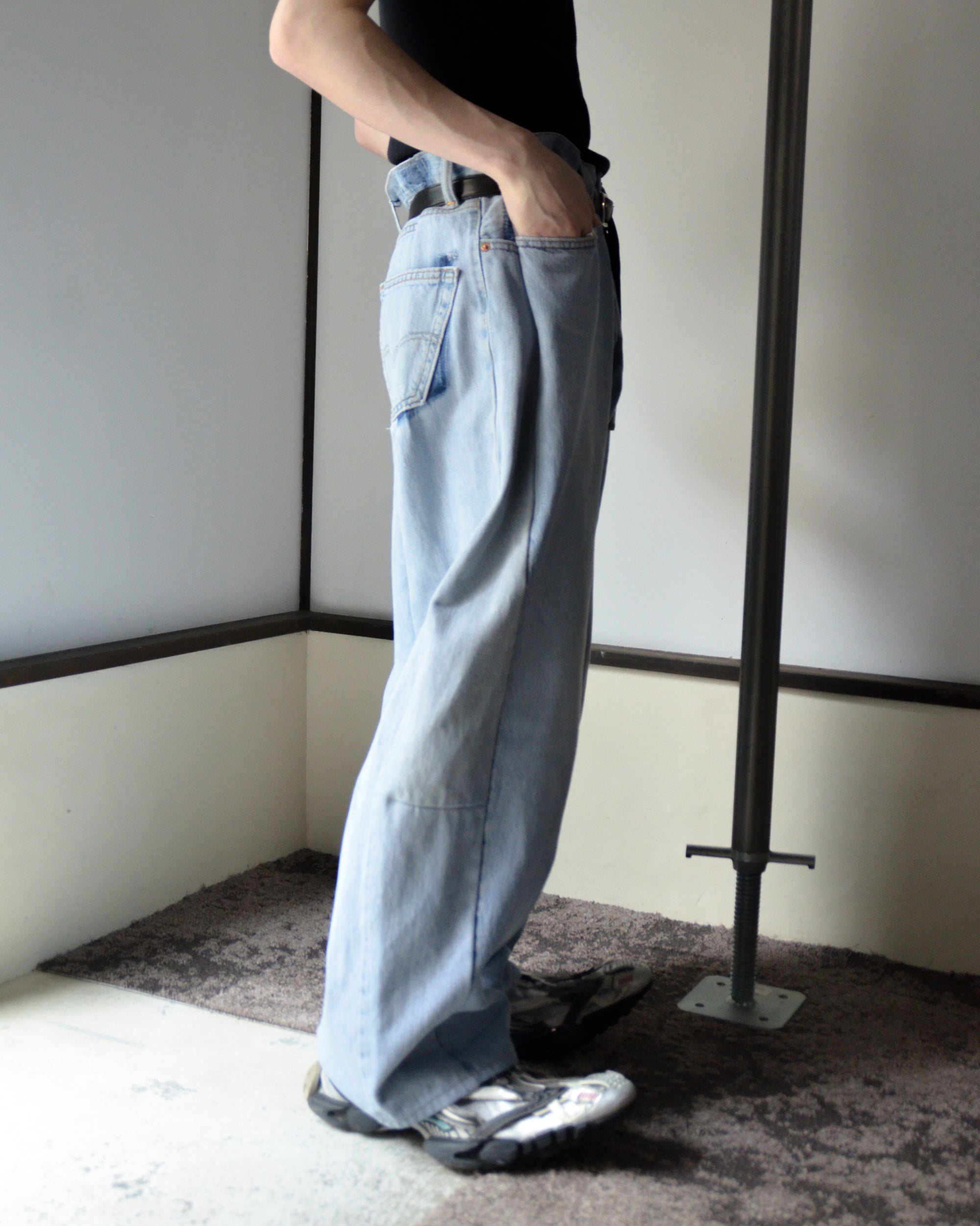 RE-010-18 / curve buggy denim【H】