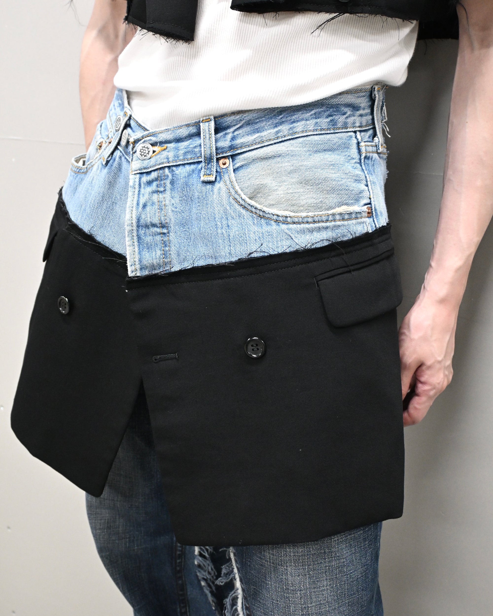 ID26-022-01-L / fake layered skirt 【A】
