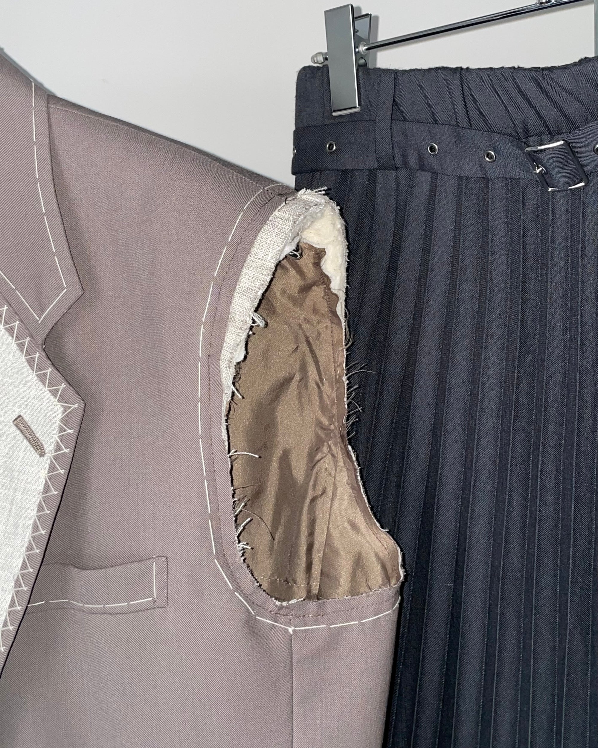 RE-015/hand stitch asymmetry vest【B】