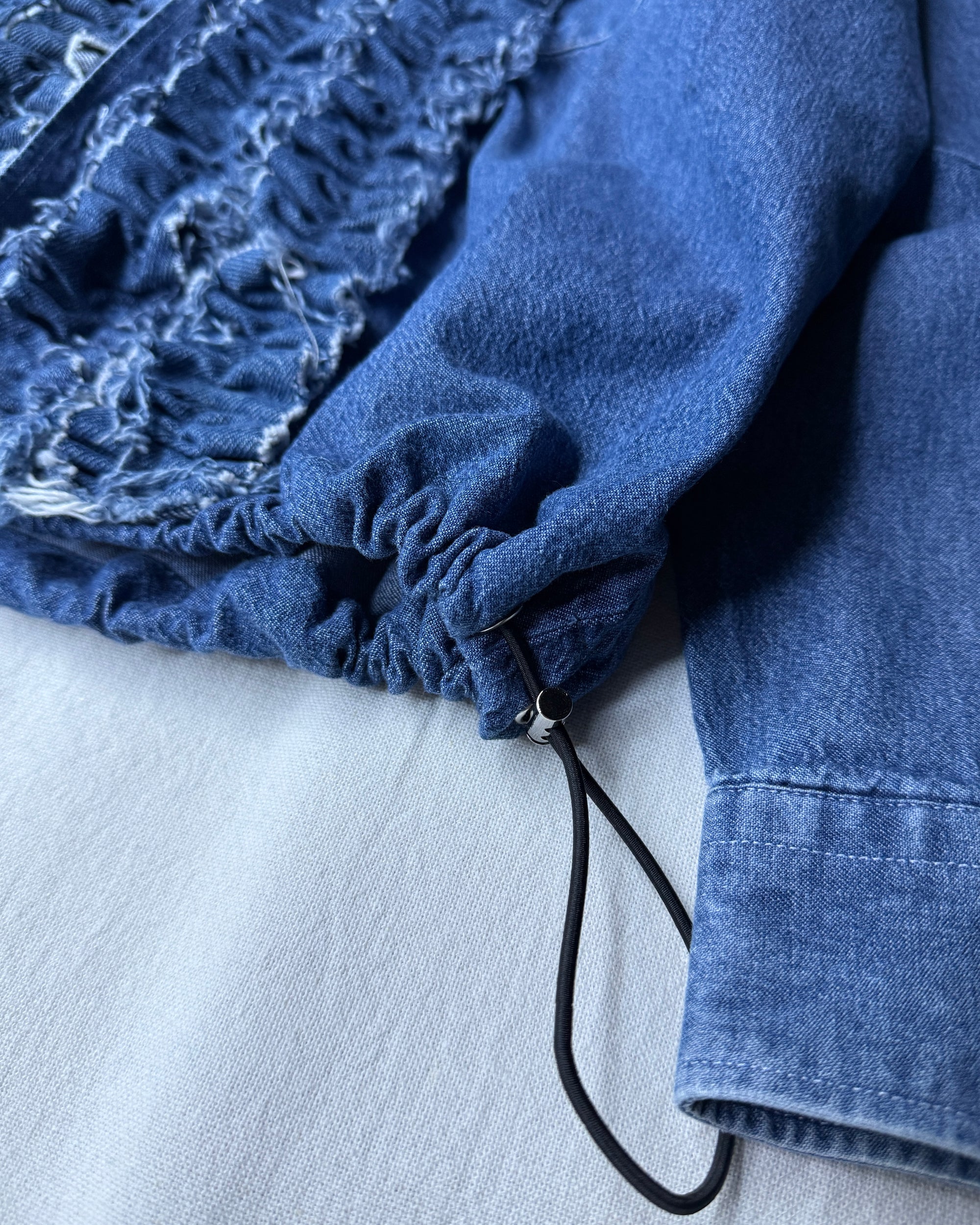 ID25-001-01-F / denim frill shirt【A】