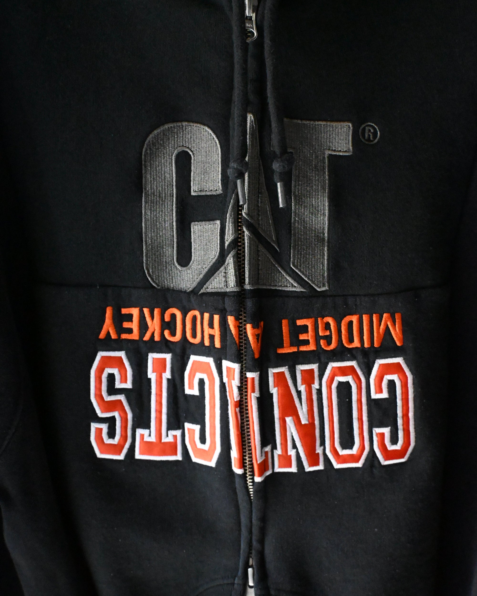 ID26-010-F / mirrored zip hoodie【A】
