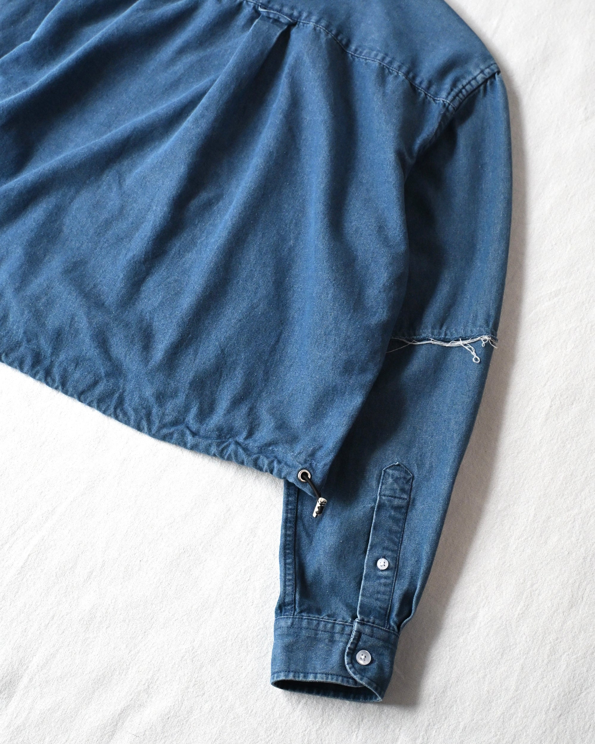 ID26-014-01-F / denim frill shirt 【A】