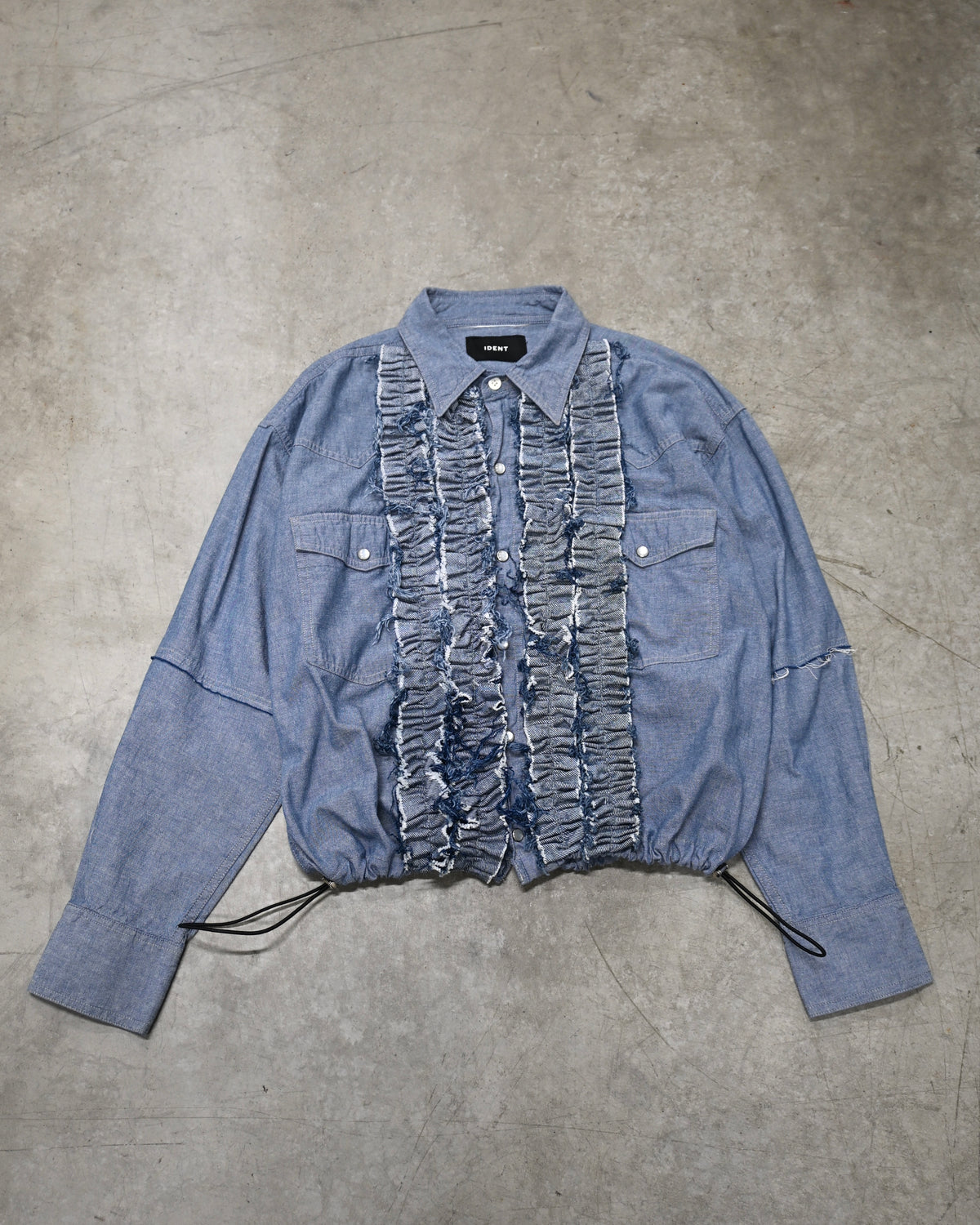 ID26-014-04–F / denim frill shirt【C】
