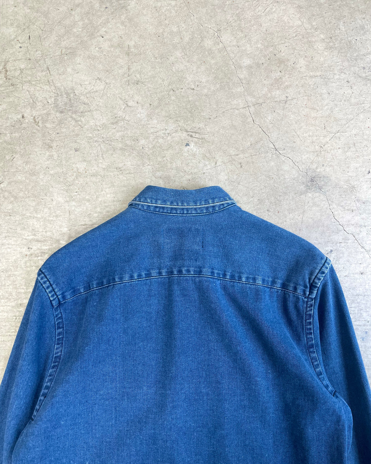 ID26-014-04-F / denim frill shirt 【B】
