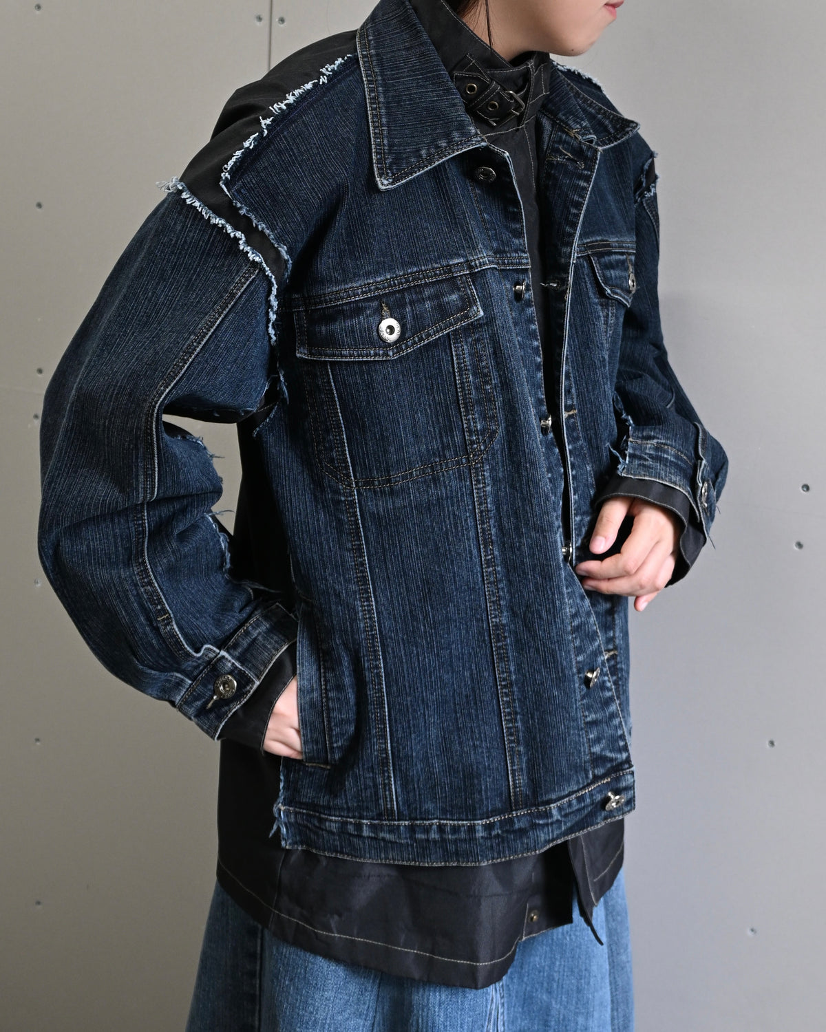 ID26-055-F / fake layered work jacket【A】