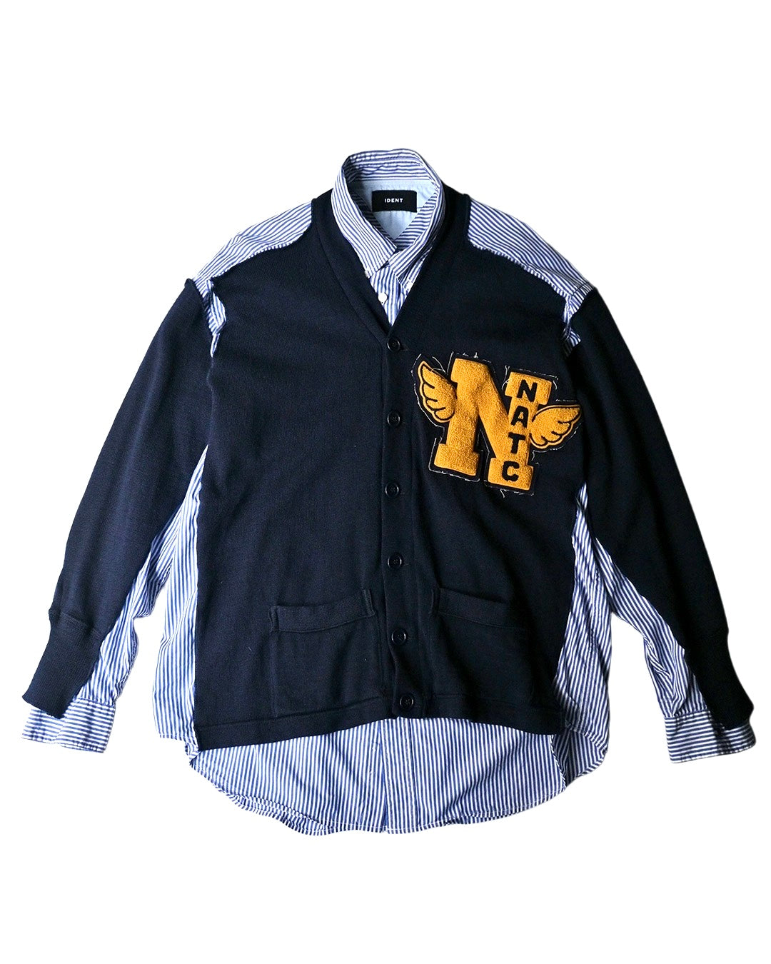 ID26-047-F / fake layered vintage cardigan 【A】