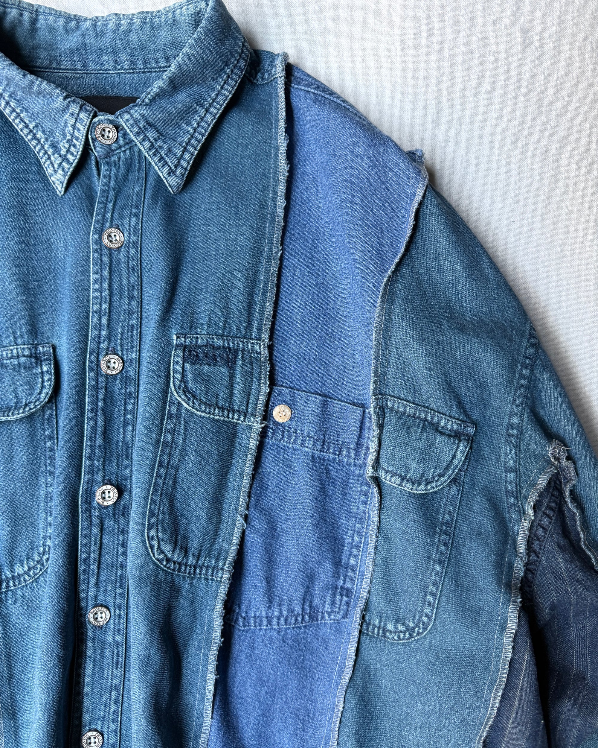 ID25-028-F / docking over denim shirt jacket【B】
