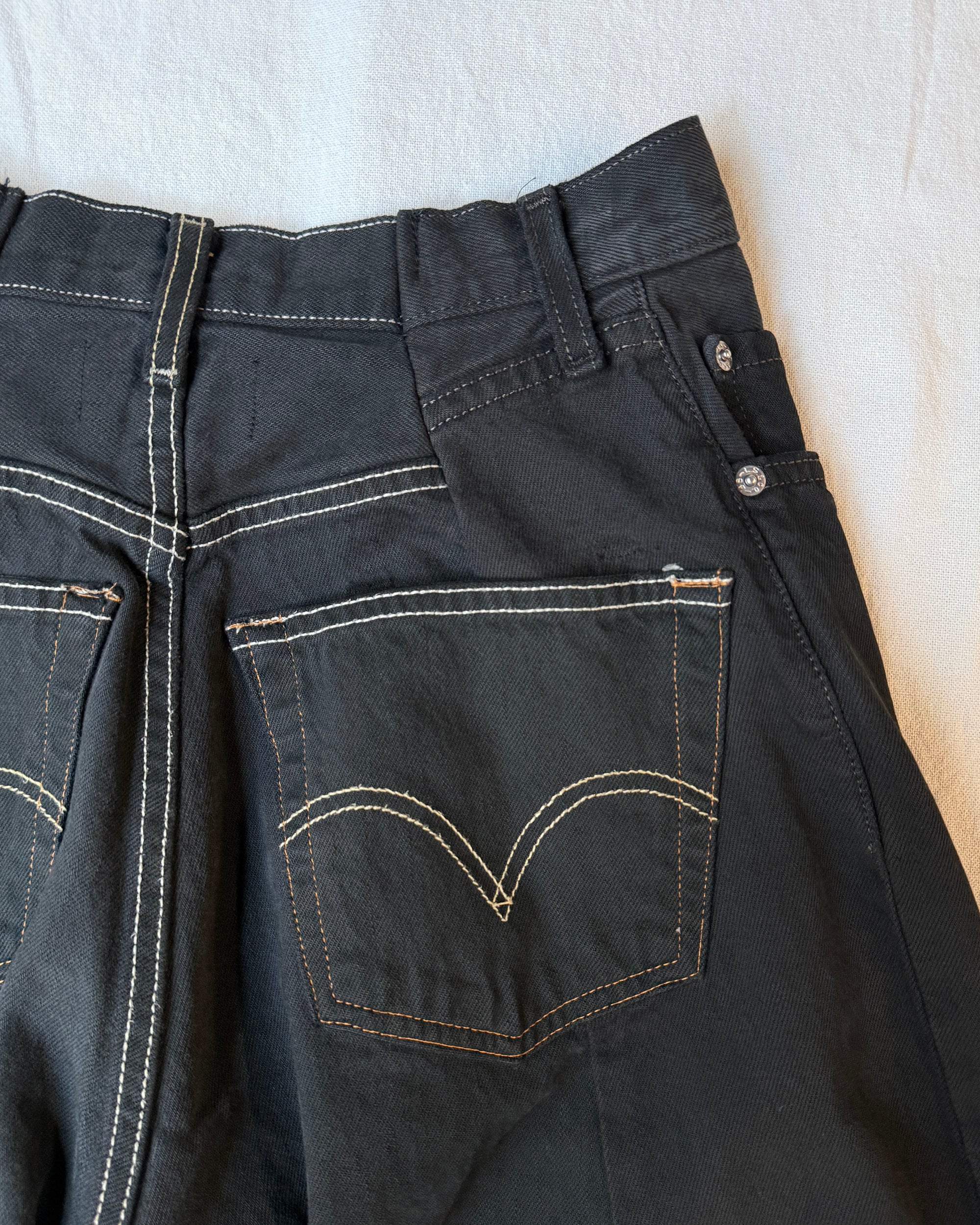 ID-005-XS / curve buggy denim over dyed【A】