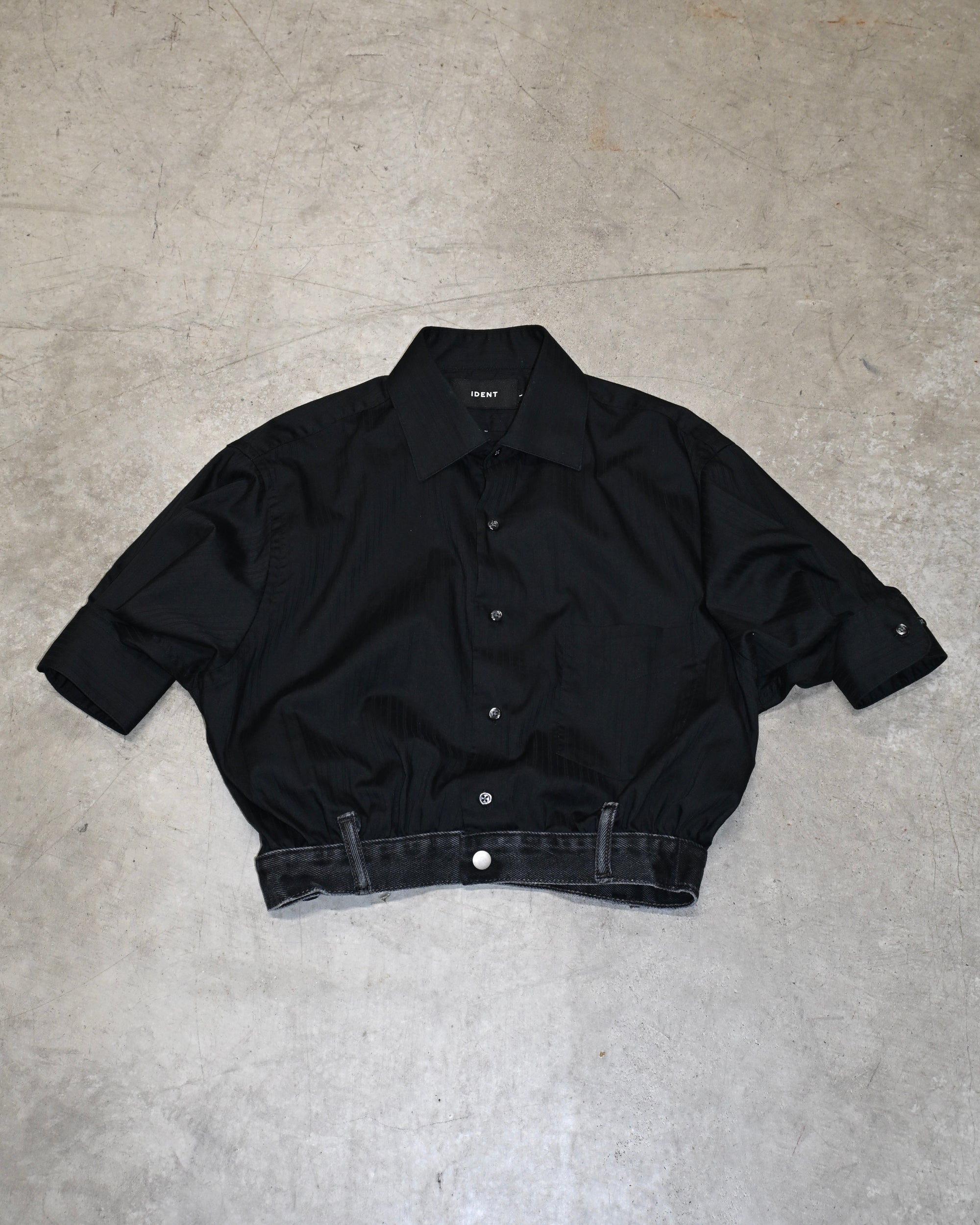 ID26-036-01-M / denim waist short sleeve shirt【A】