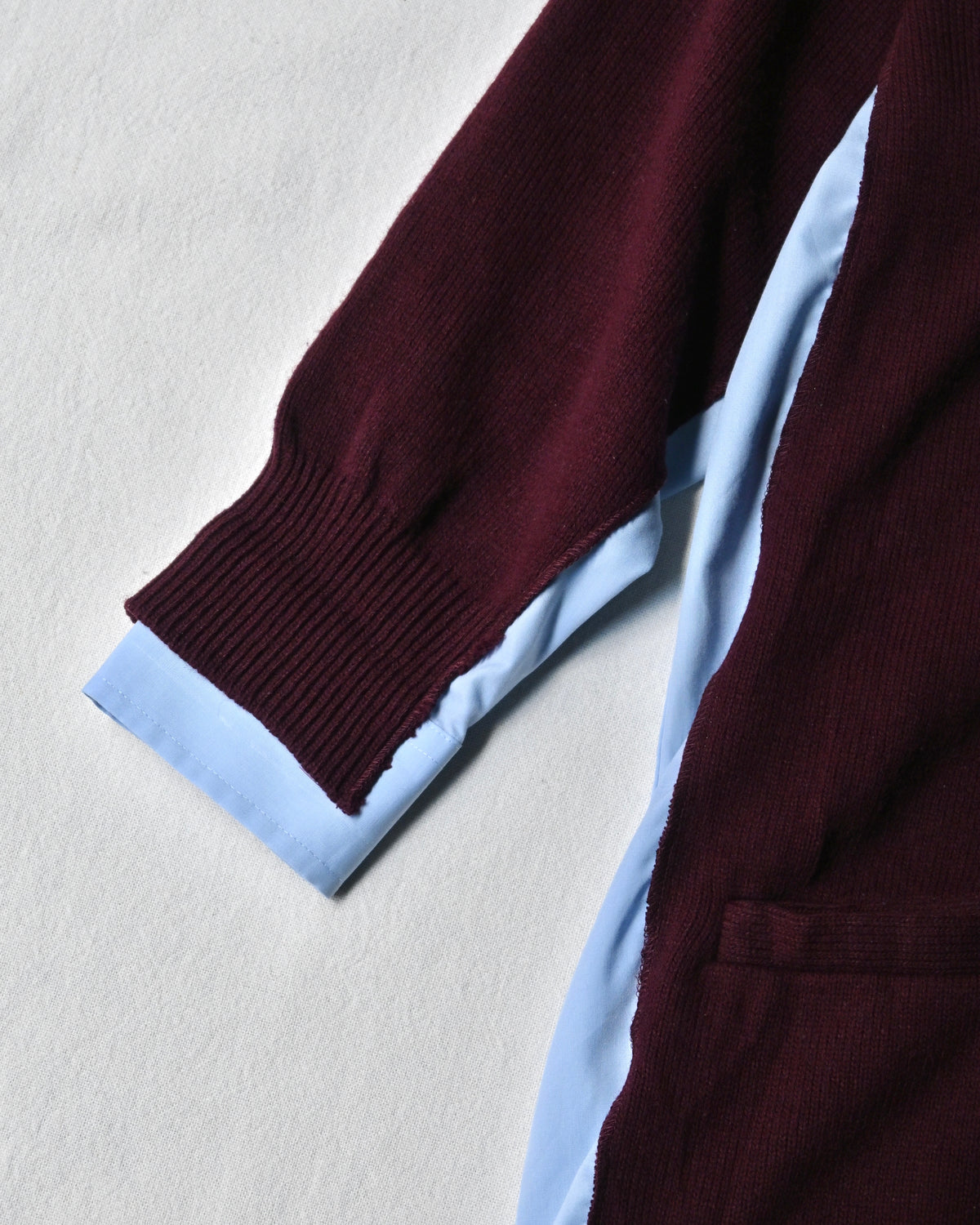 ID26-048-01-F / fake layered cardigan 【A】