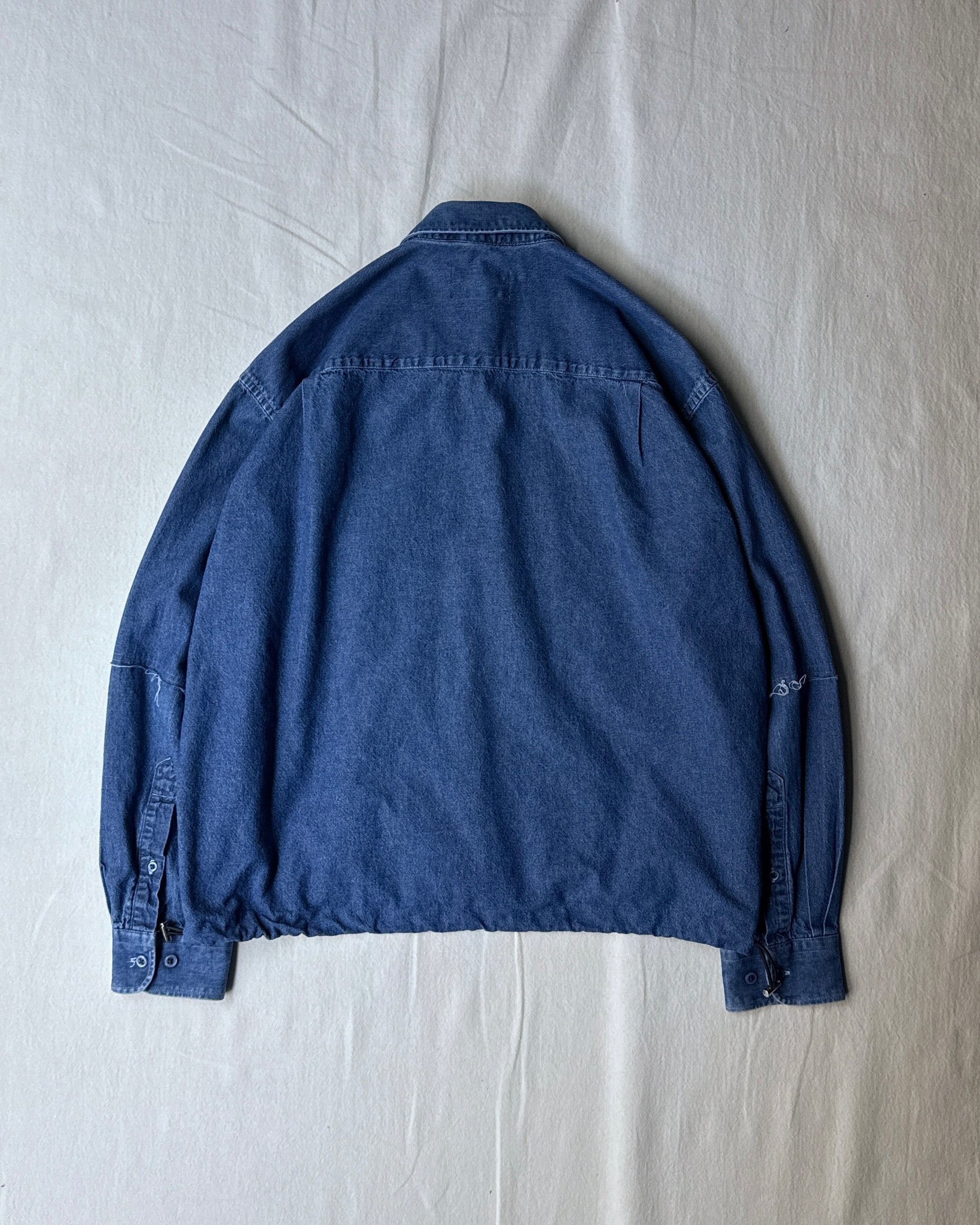 ID25-001-01-F / denim frill shirt【A】
