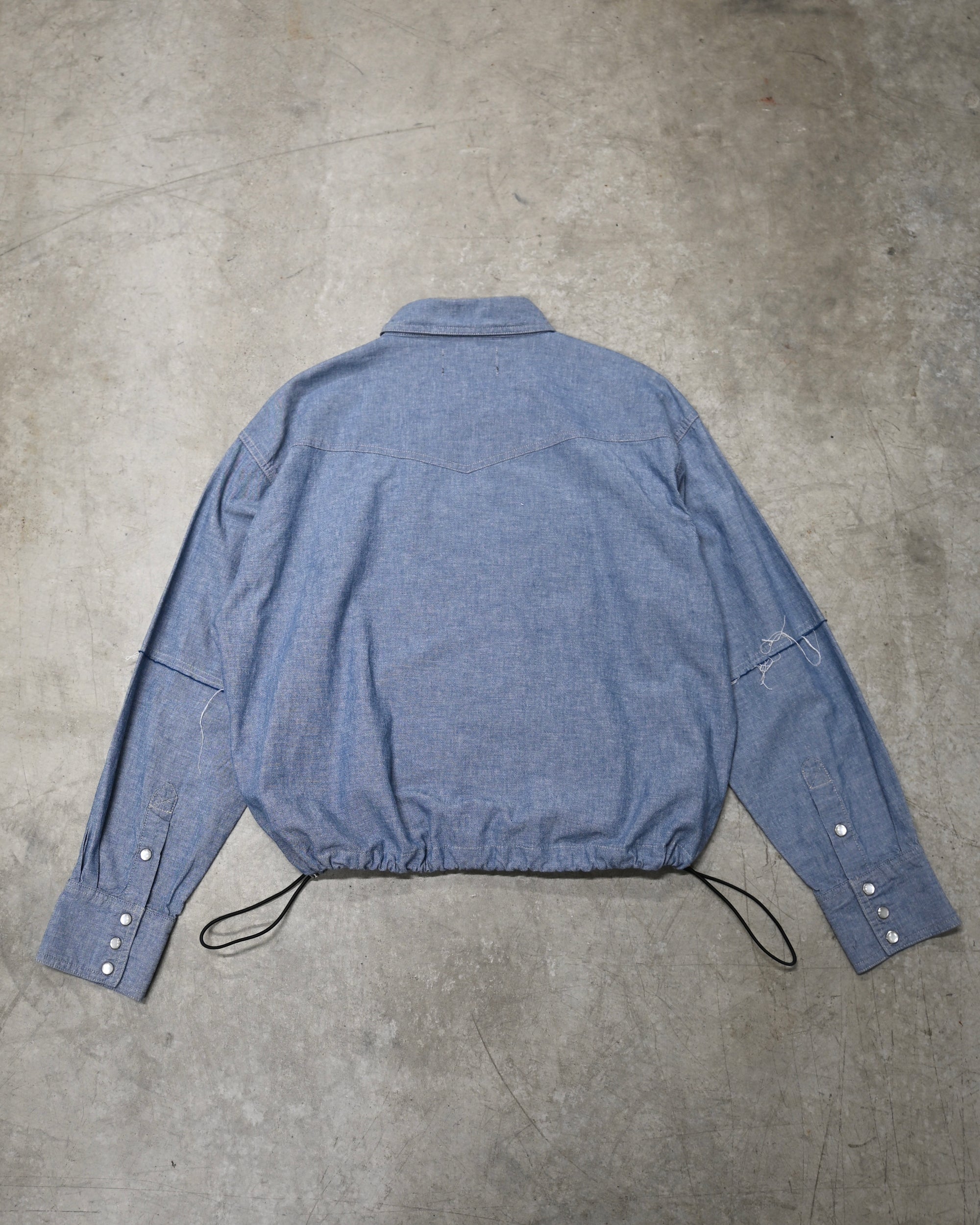 ID26-014-04–F / denim frill shirt【C】