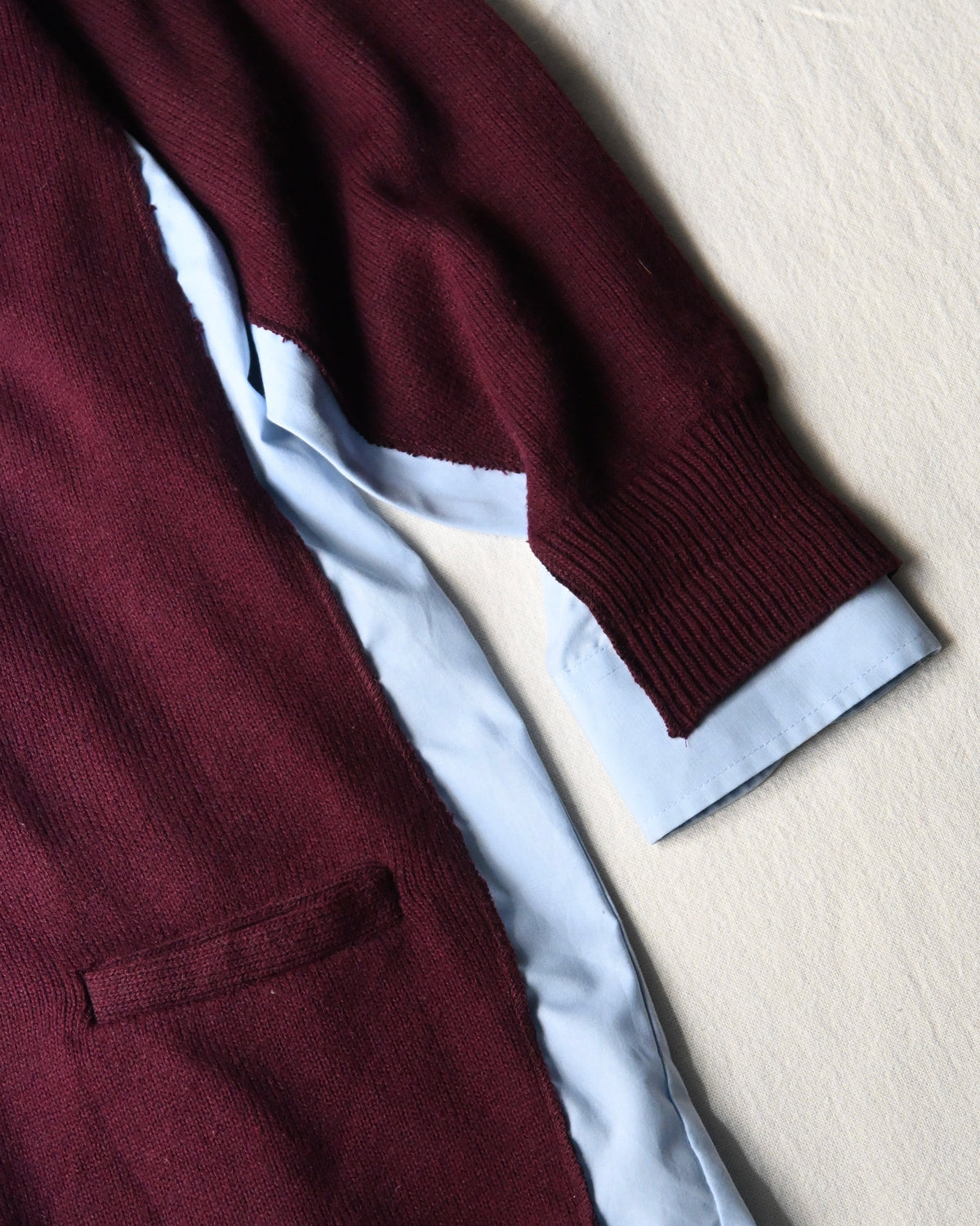 ID26-048-01-F / fake layered cardigan 【A】
