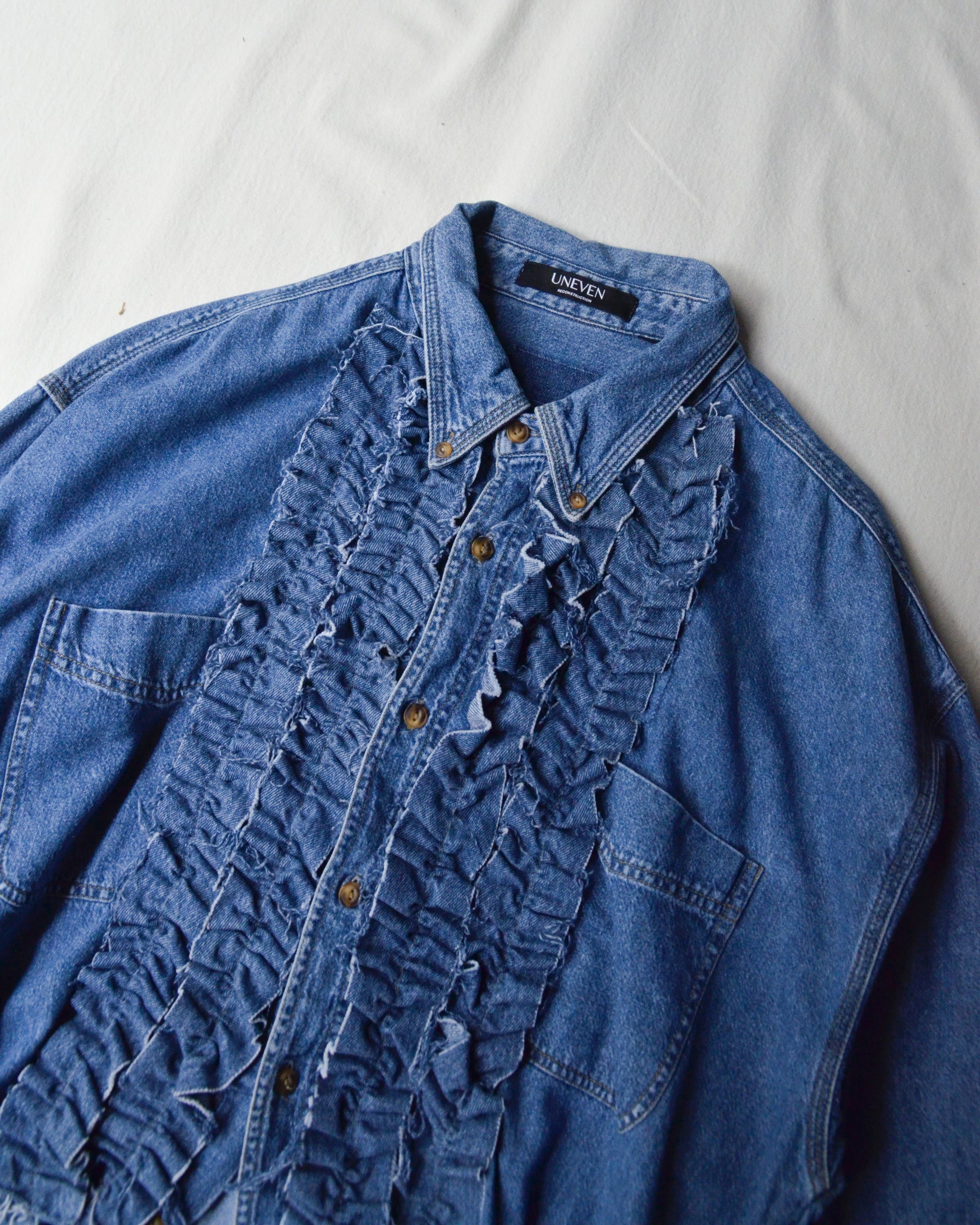 ID25-001 / denim frill shirt【A】