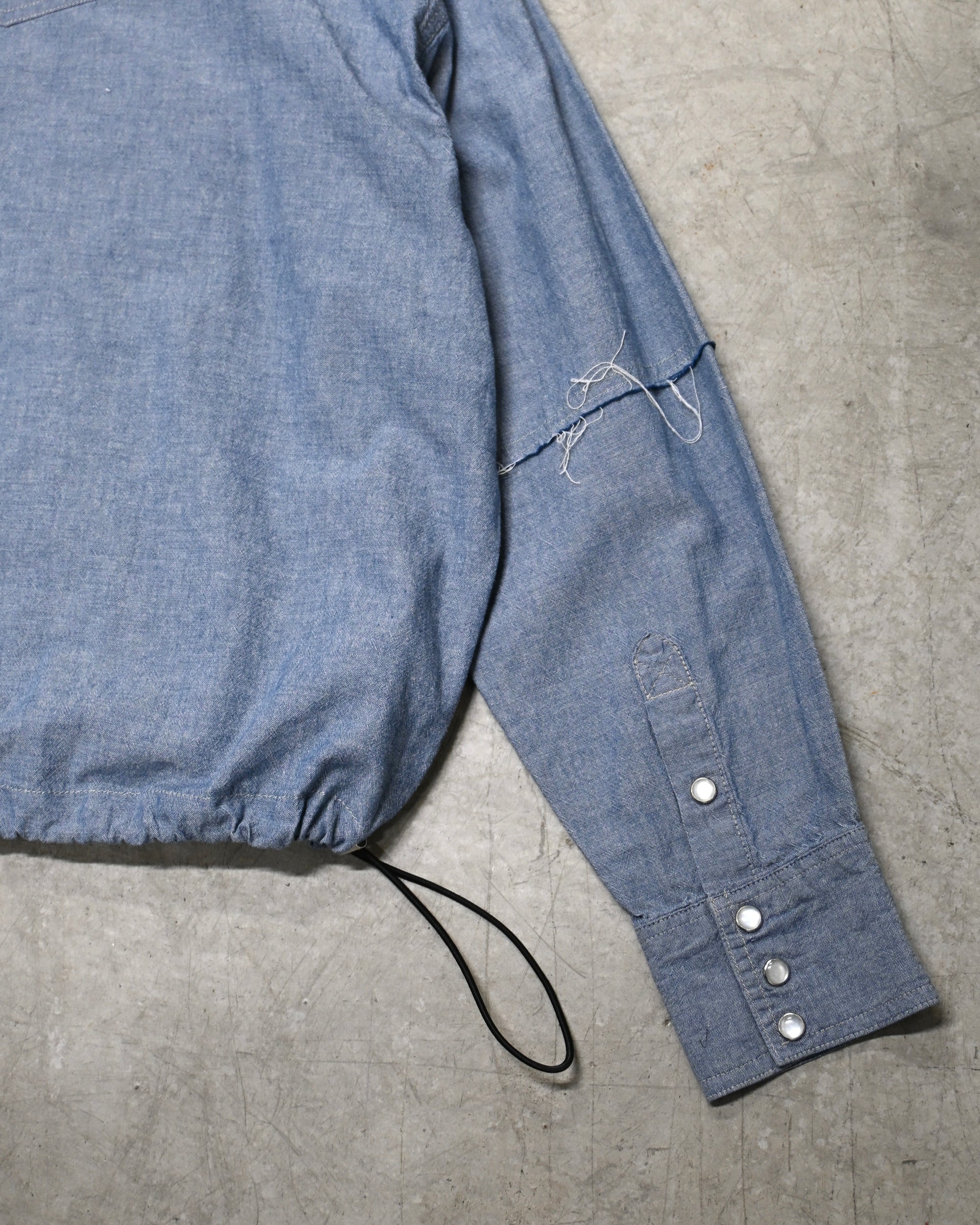 ID26-014-04–F / denim frill shirt【C】
