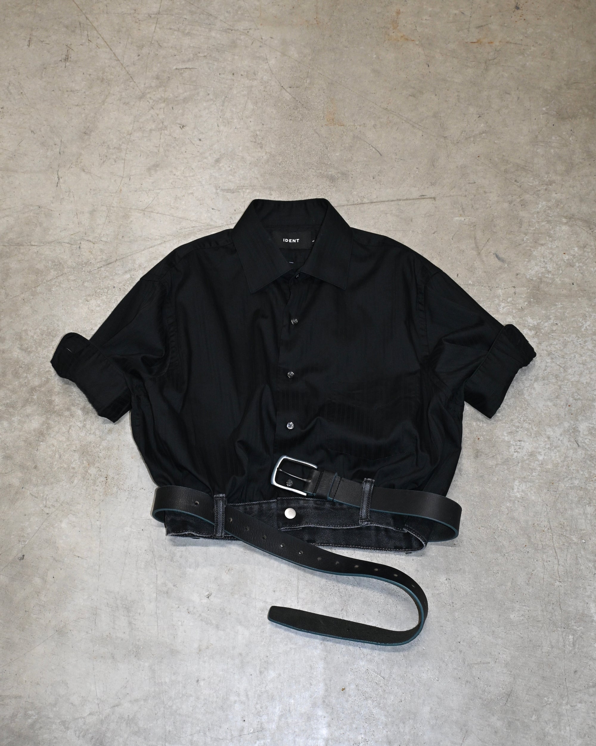 ID26-036-01-M / denim waist short sleeve shirt【A】