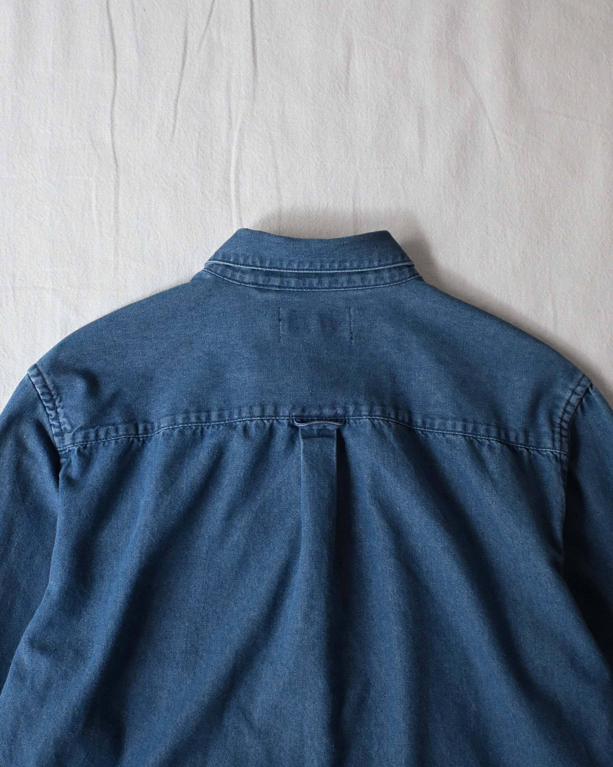 ID26-014-01-F / denim frill shirt 【A】