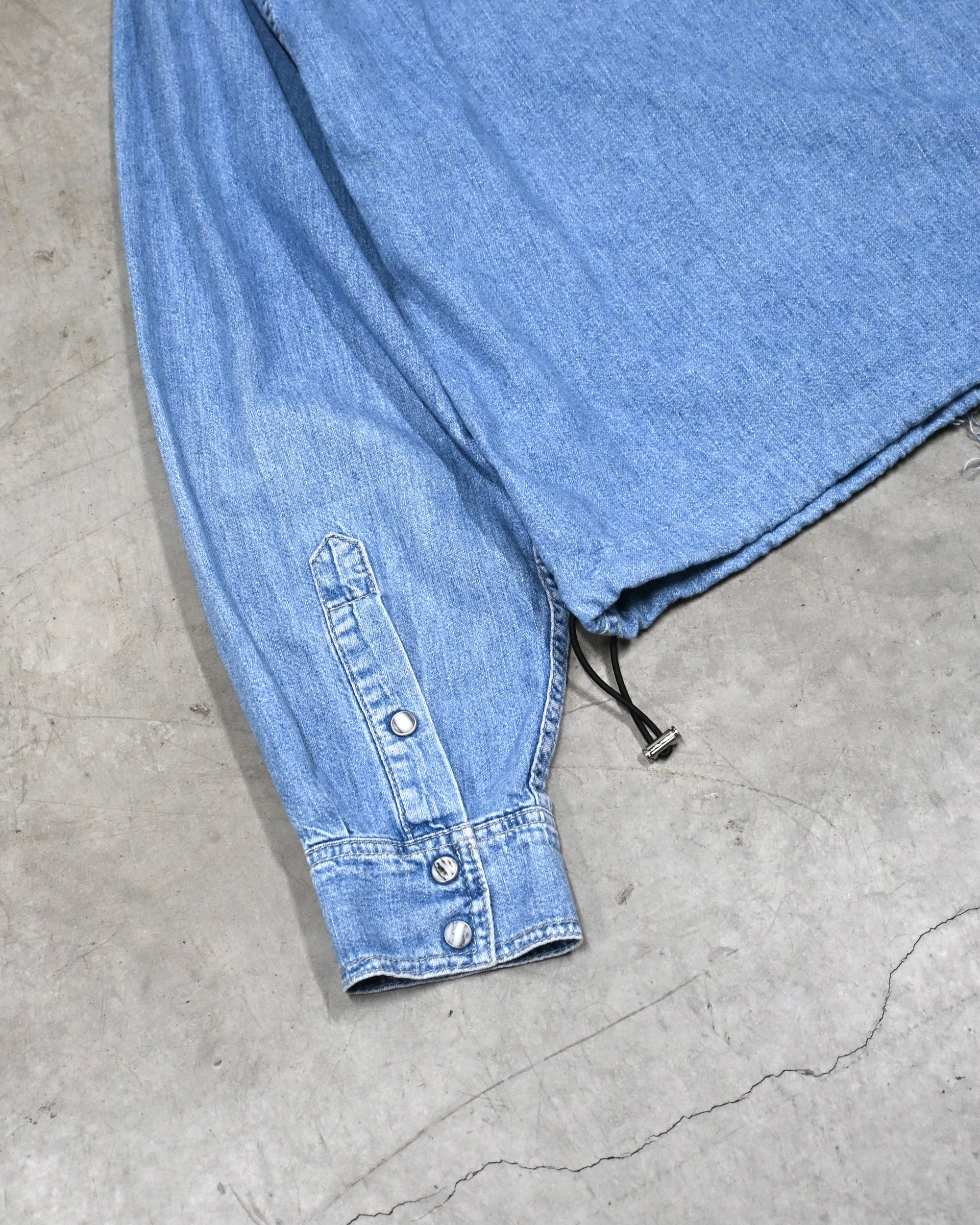 ID26-014-03-F / denim frill shirt 【A】
