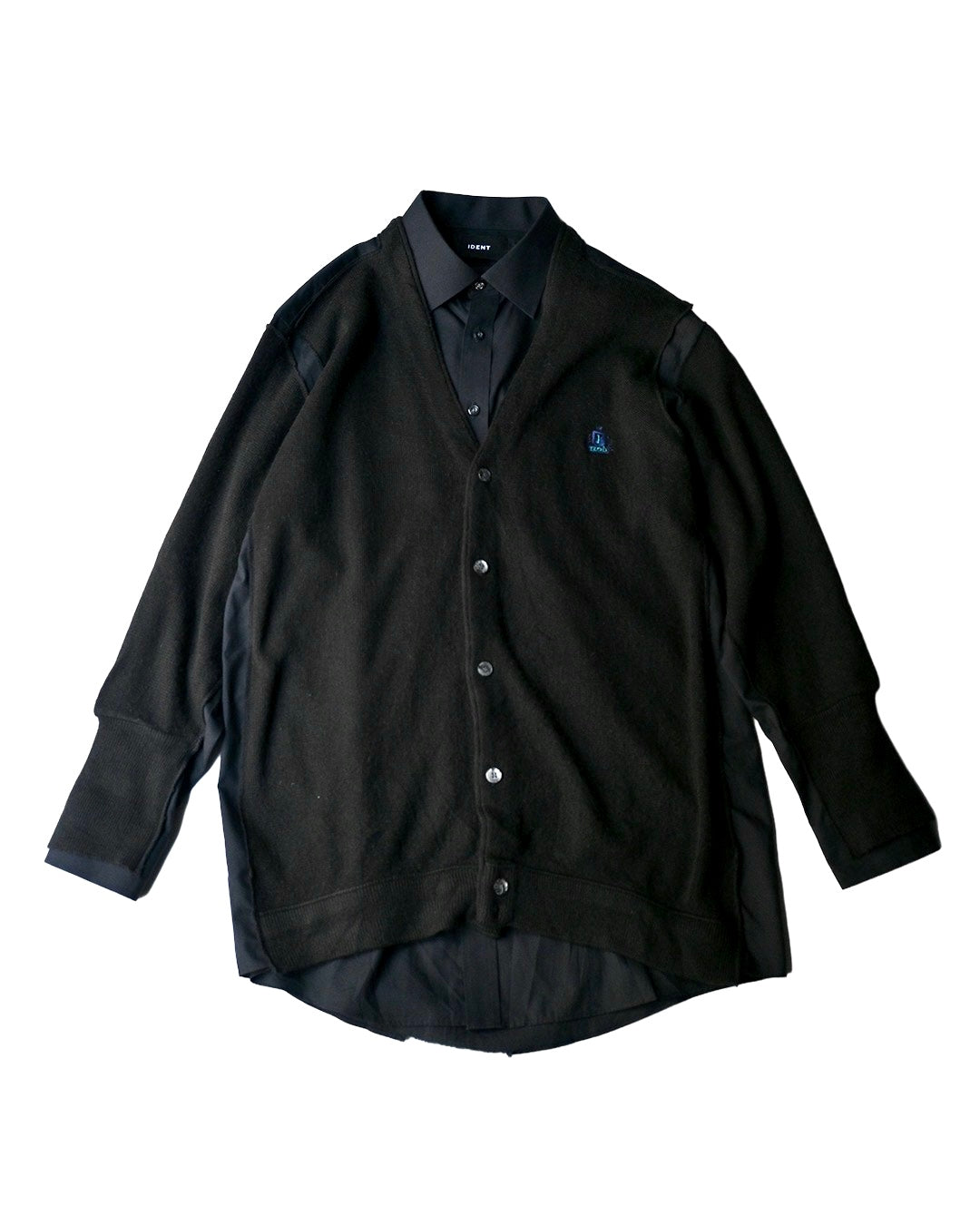 ID26-048-01-F / fake layered cardigan 【B】