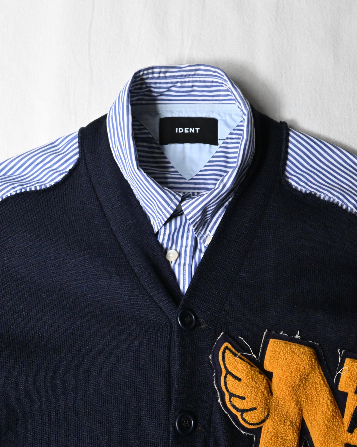 ID26-047-F / fake layered vintage cardigan 【A】