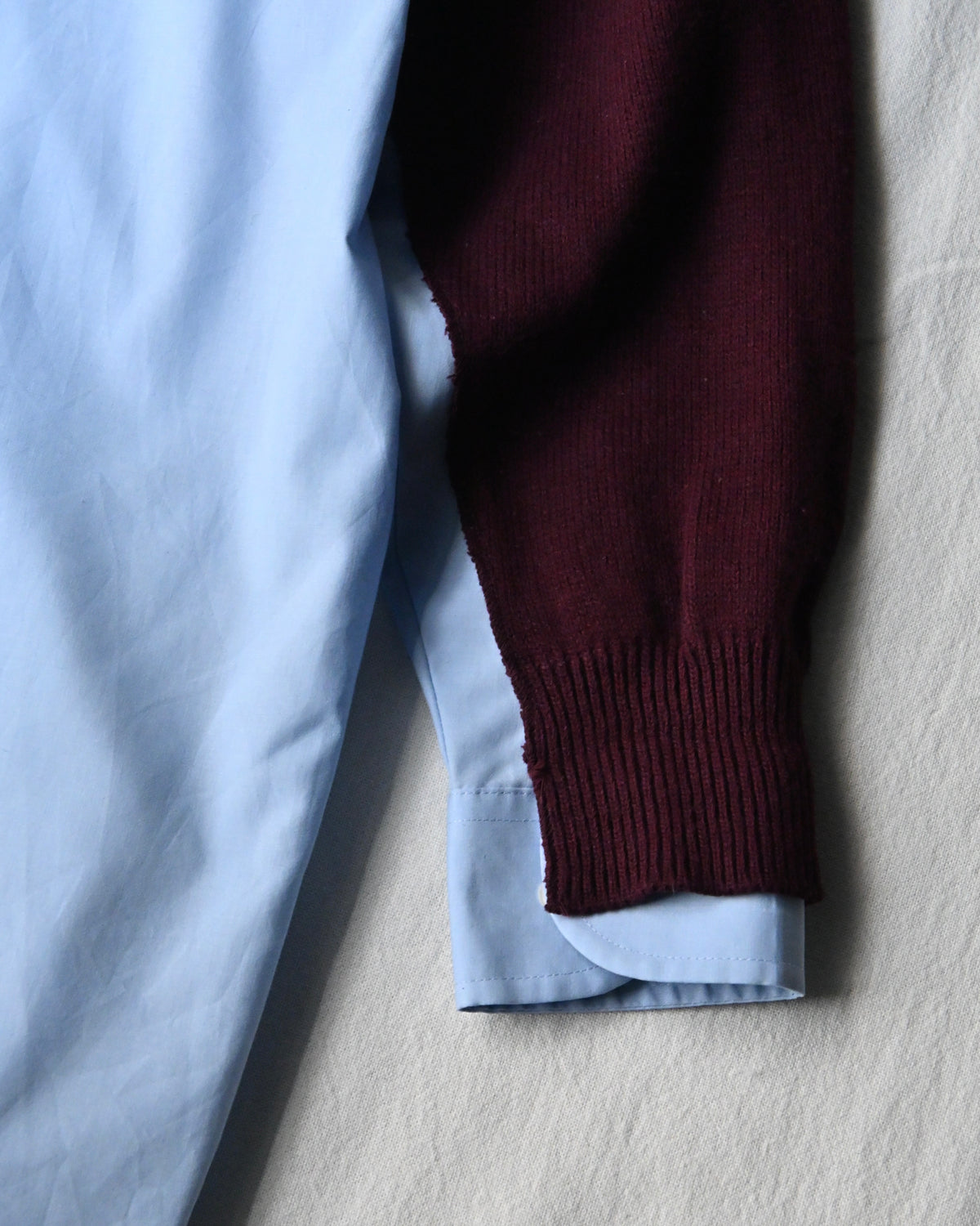 ID26-048-01-F / fake layered cardigan 【A】