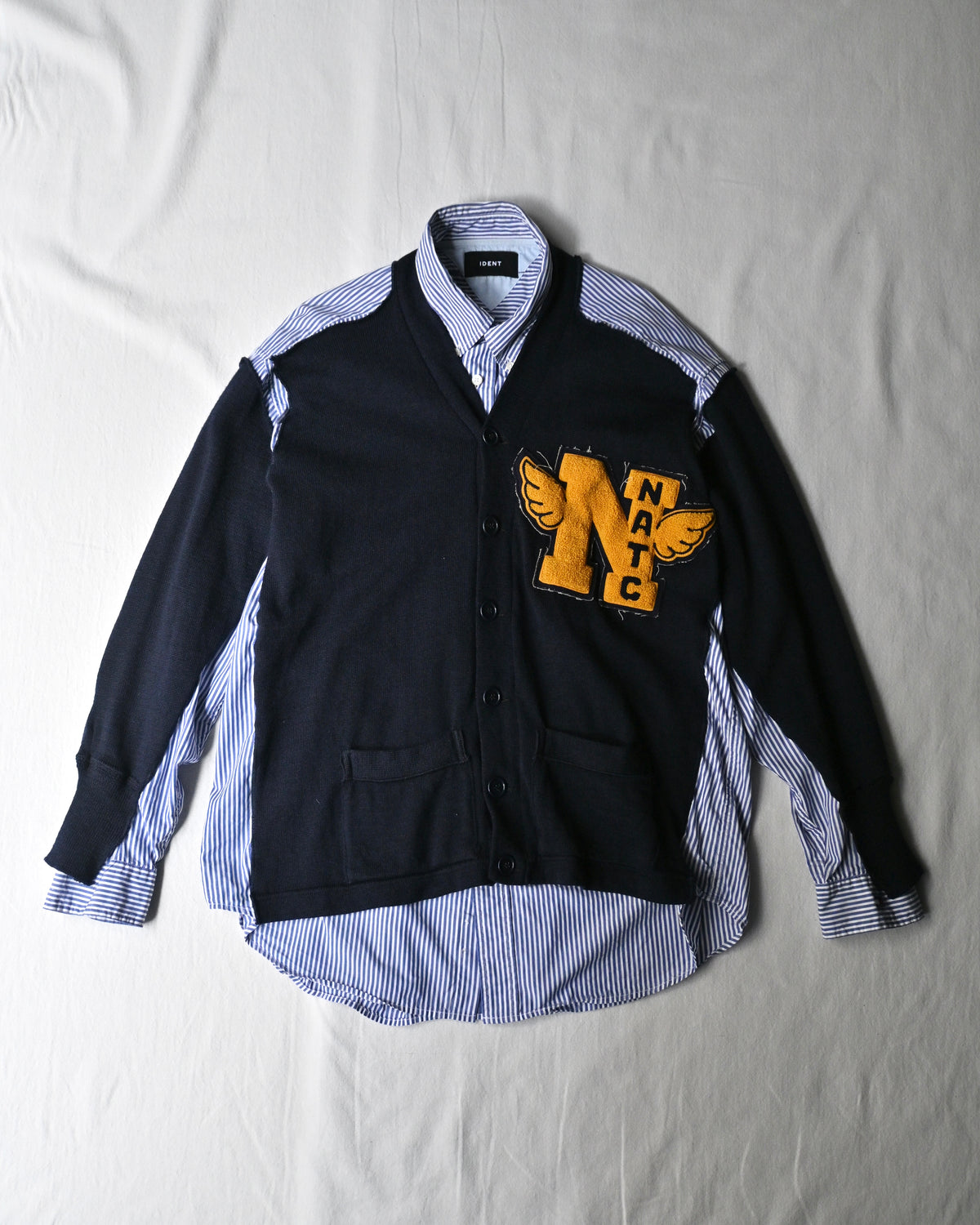 ID26-047-F / fake layered vintage cardigan 【A】