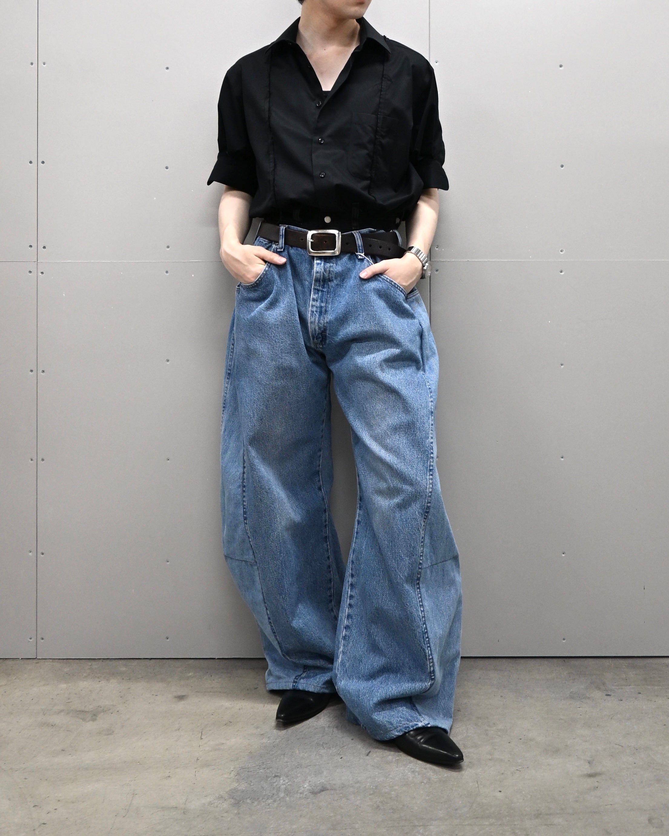 ID-001-14-XL / curve buggy denim 【A】