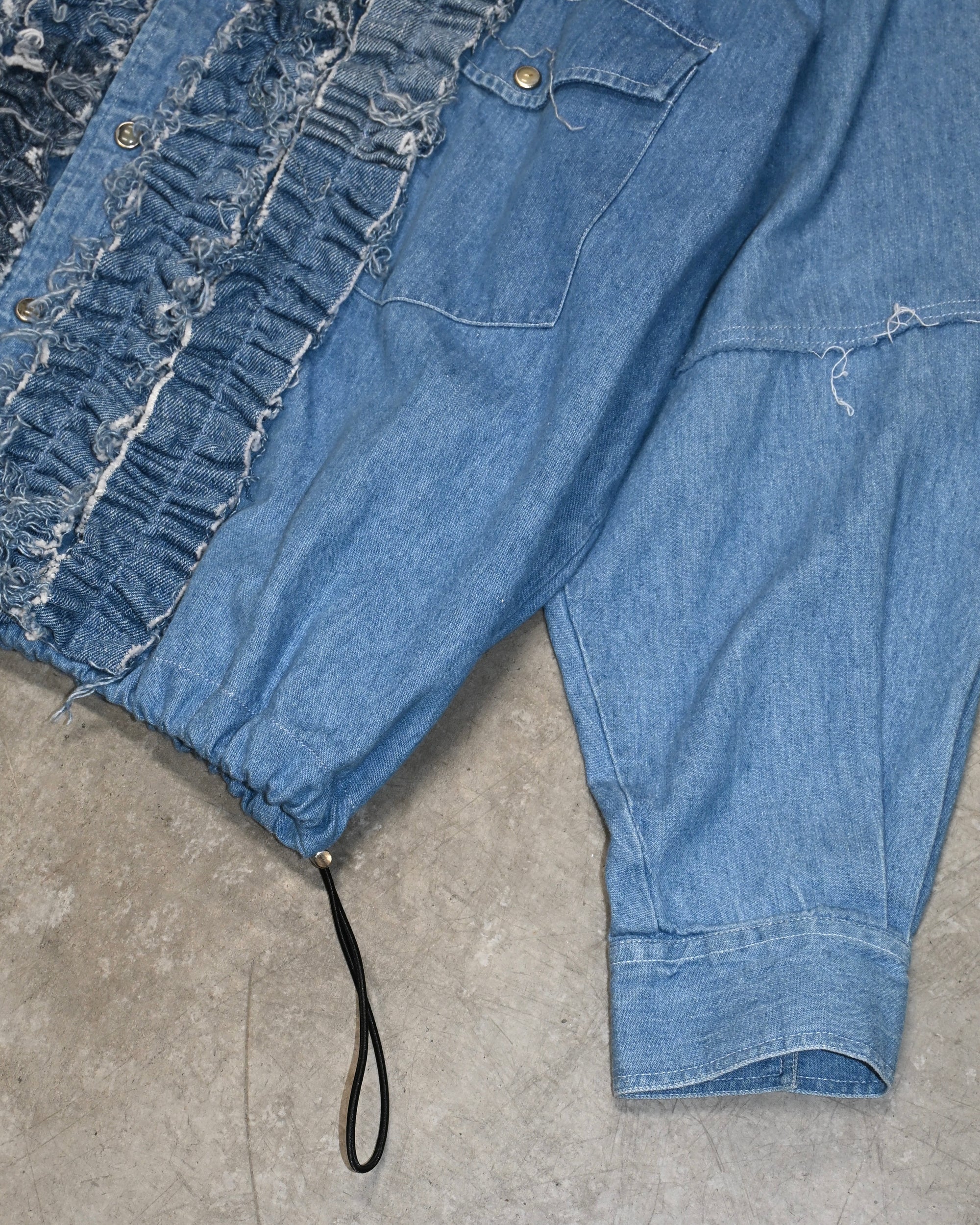 ID26-014-03-F / denim frill shirt 【B】